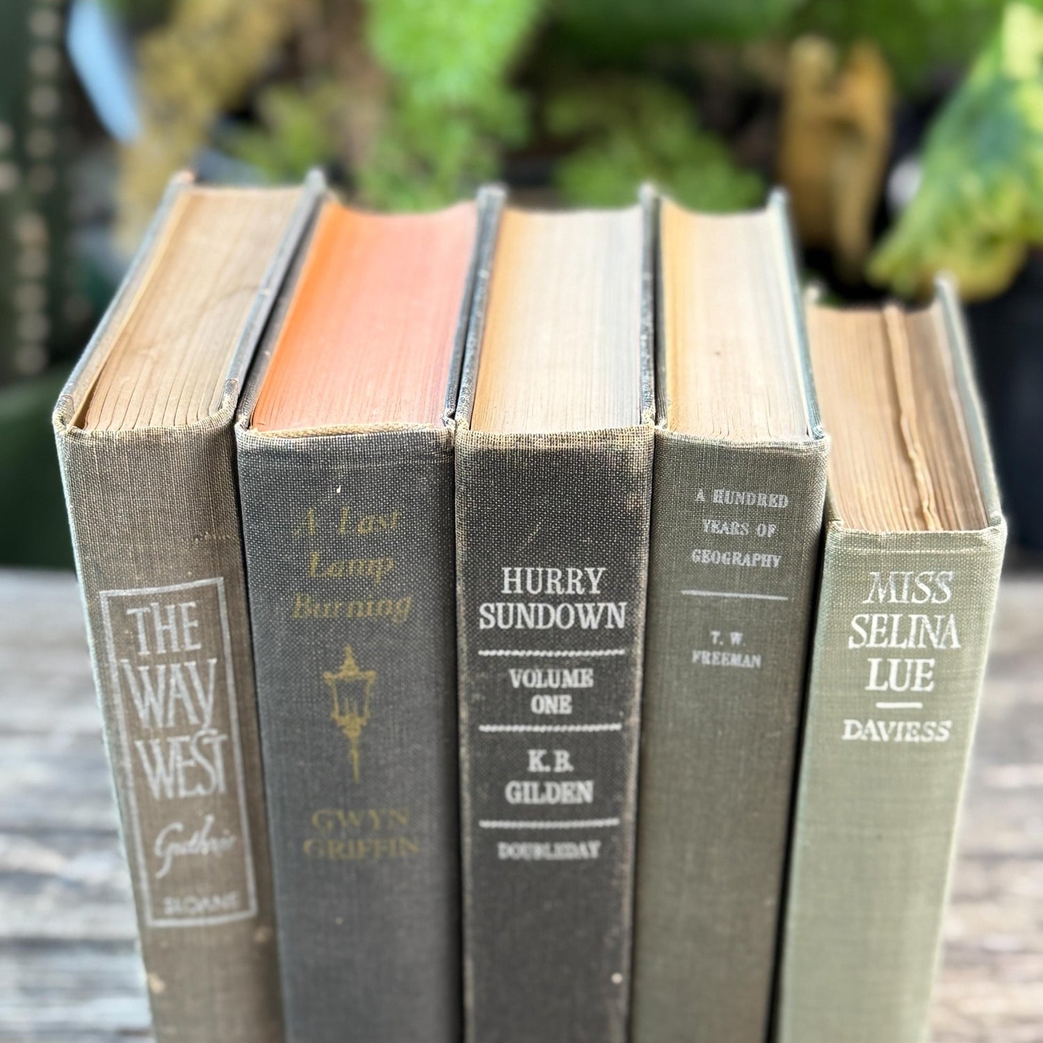Vintage Mixed Gray Mid Century Books for Shelf Styling - Pretty Old Books