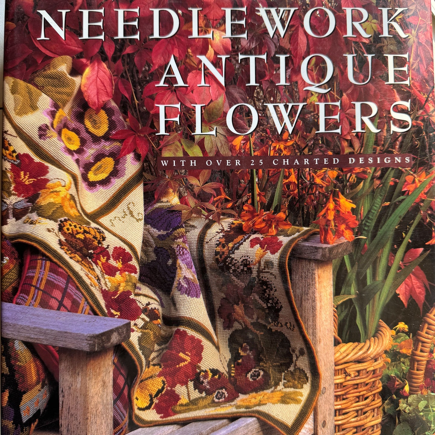 Vintage Needlepoint Coffee Table Book Bundle - Pretty Old Books