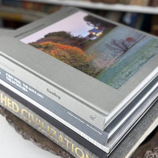 Vintage Neutral Gray Black White Coffee Table Book Bundle - Pretty Old Books