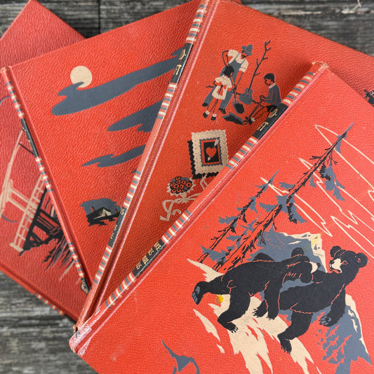 Vintage Partial Childcraft Set, 1937 - Pretty Old Books