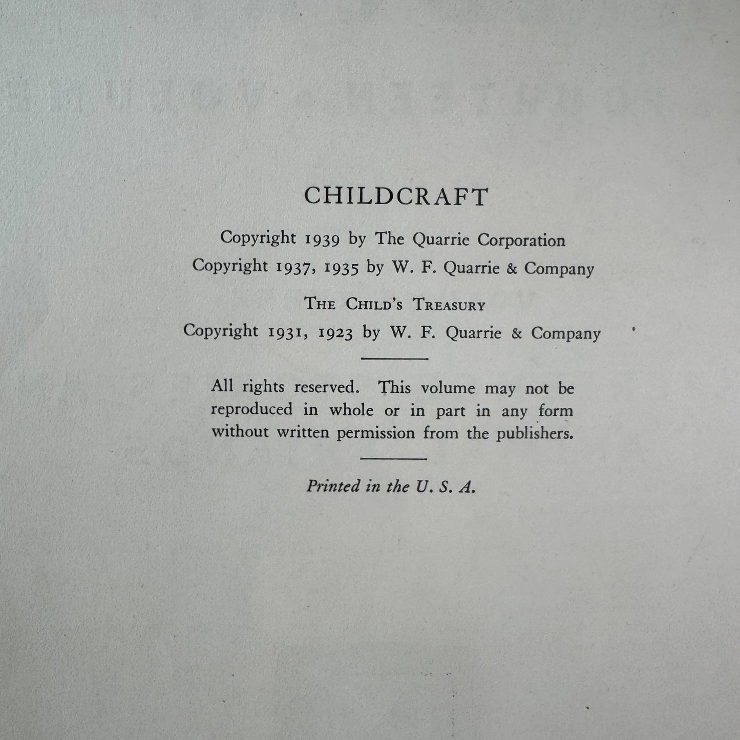 Vintage Partial Childcraft Set, 1937 - Pretty Old Books