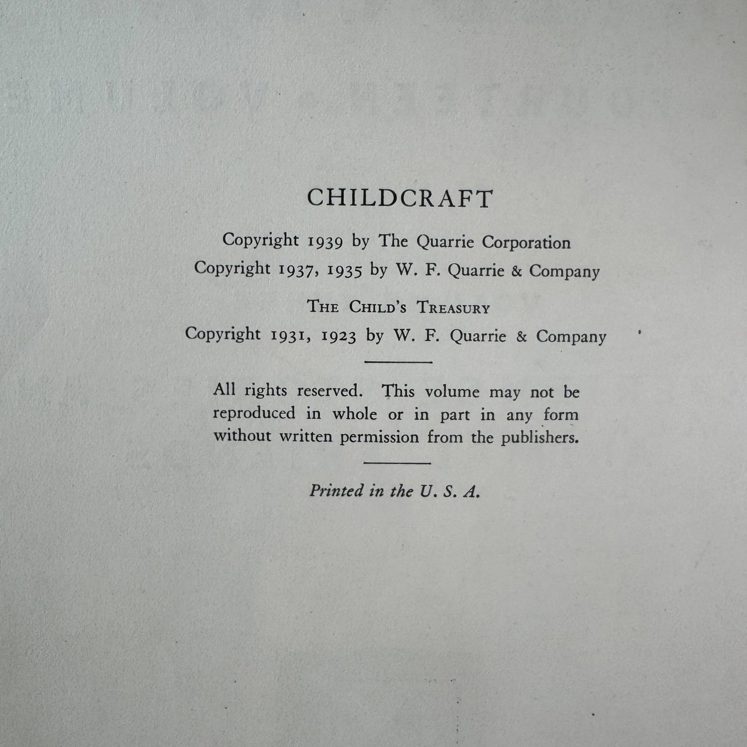 Vintage Partial Childcraft Set, 1937 - Pretty Old Books