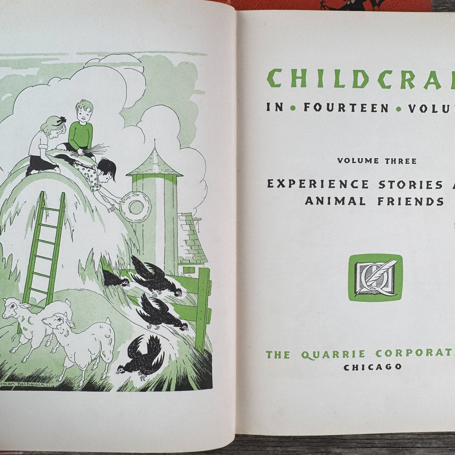 Vintage Partial Childcraft Set, 1937 - Pretty Old Books