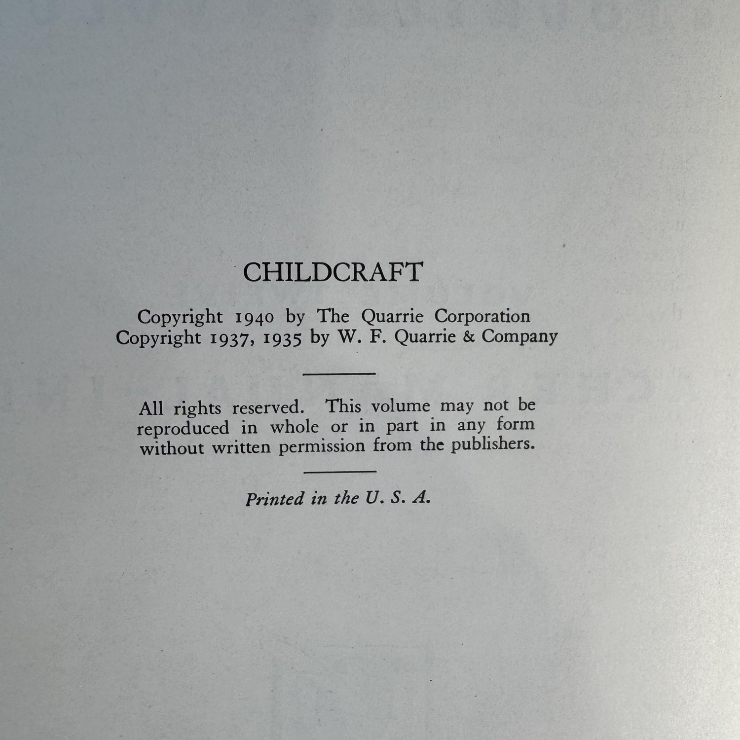 Vintage Partial Childcraft Set for Teachers, 1940 - Pretty Old Books