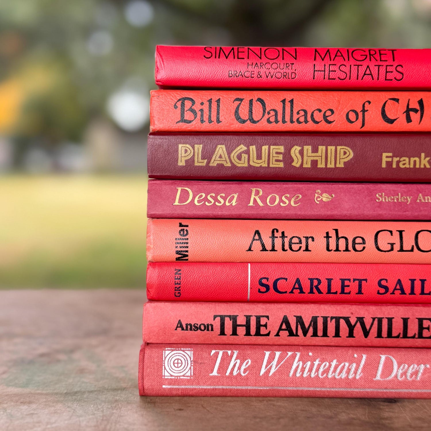 Vintage Red, Crimson, Pink, Ruby Retro Book Bundle - Pretty Old Books