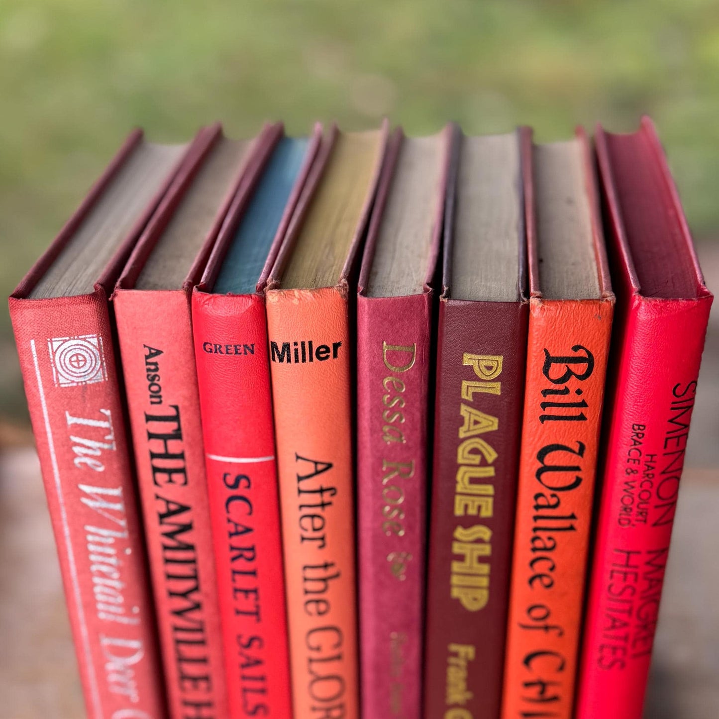 Vintage Red, Crimson, Pink, Ruby Retro Book Bundle - Pretty Old Books