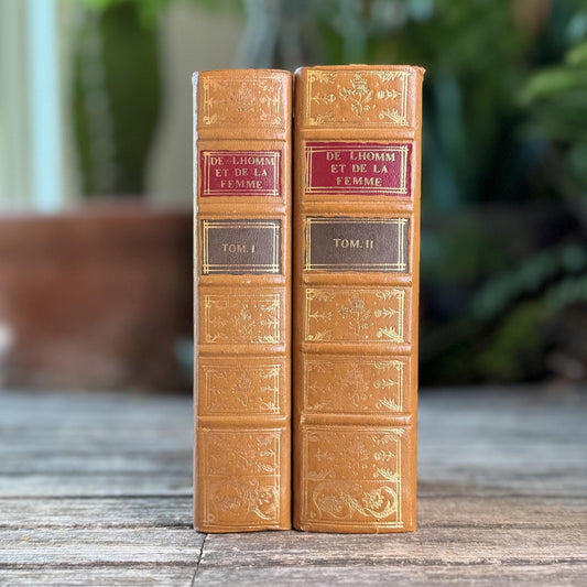Vintage Reprint of 18th-Century French Marriage and Sex Book Set, De l'Homme et de la Femme, 1772 - Pretty Old Books
