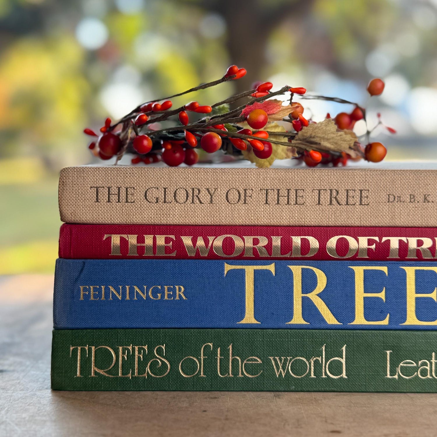 Vintage Tree - Themed Coffee Table Book Bundle - Pretty Old Books