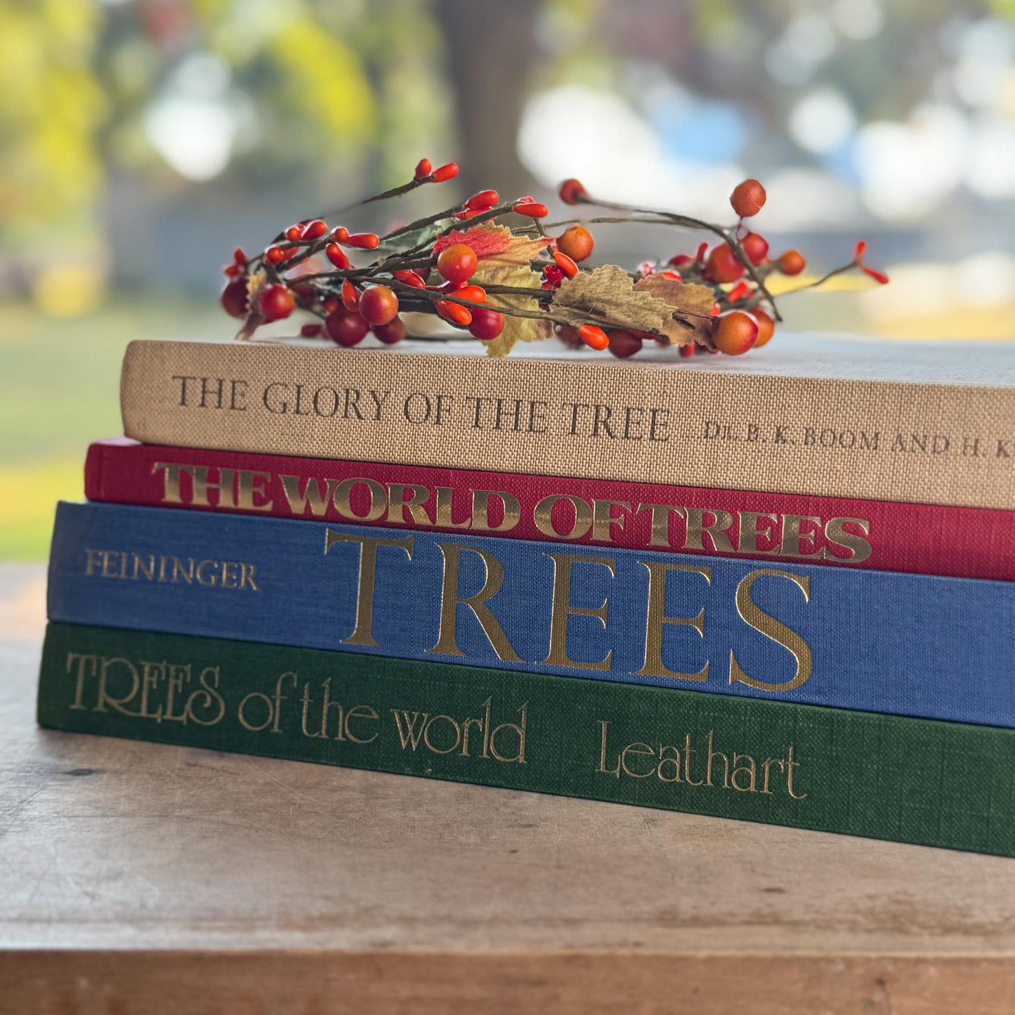 Vintage Tree - Themed Coffee Table Book Bundle - Pretty Old Books