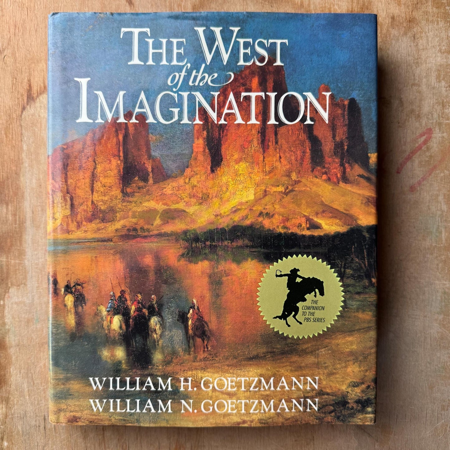 Vintage Western - Themed Oversized Illustrated Book Stack - Pretty Old Books