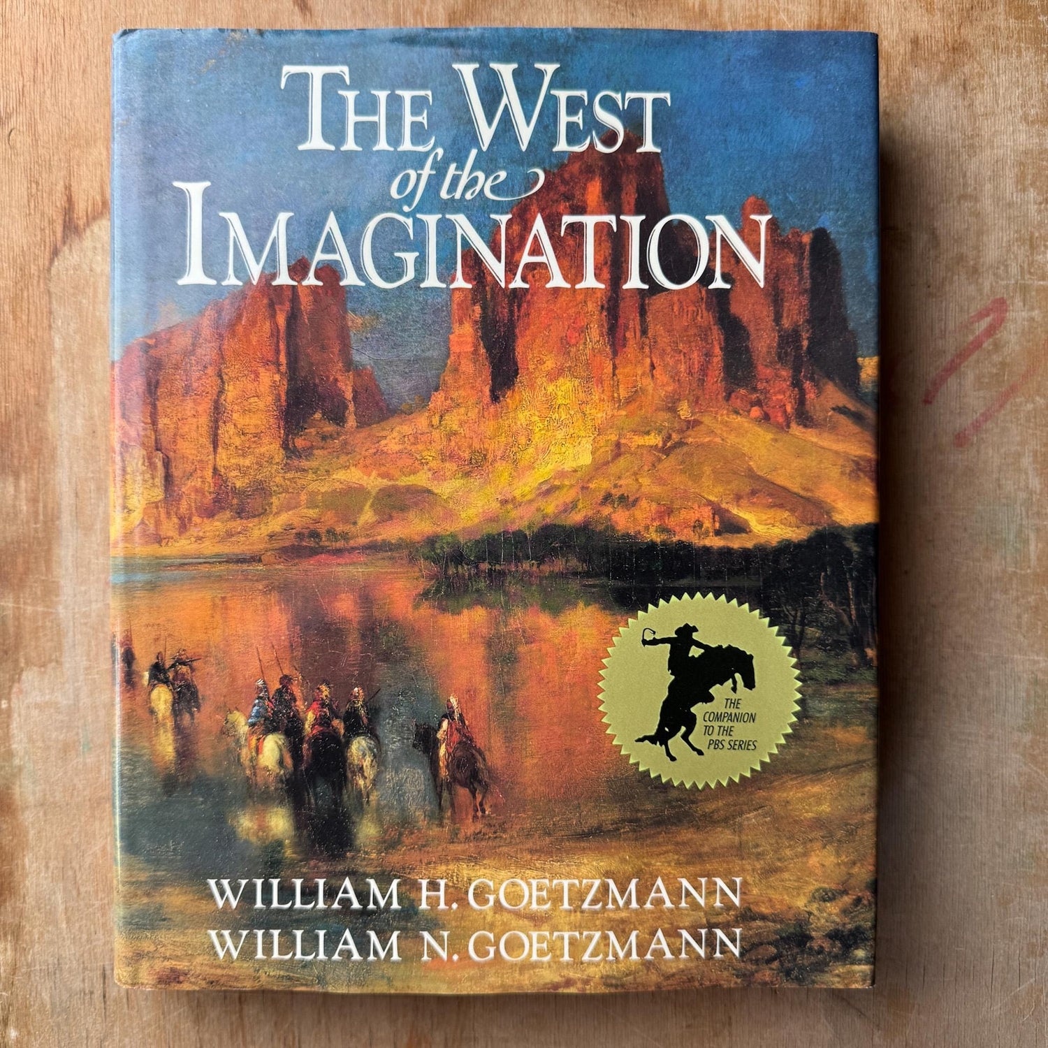 Vintage Western - Themed Oversized Illustrated Book Stack - Pretty Old Books