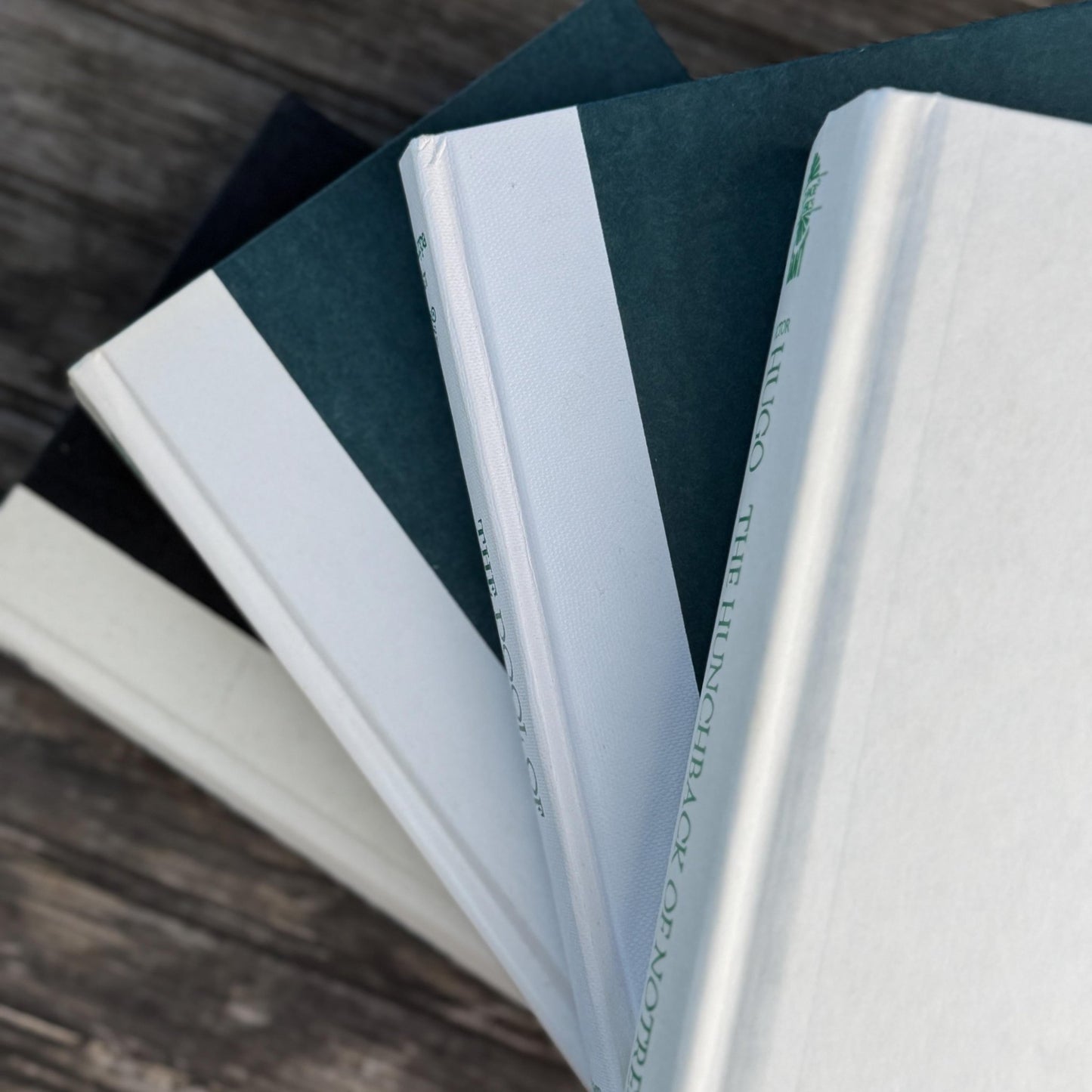 Vintage White Teal Book Set, Classic Literature Hardcovers - Pretty Old Books