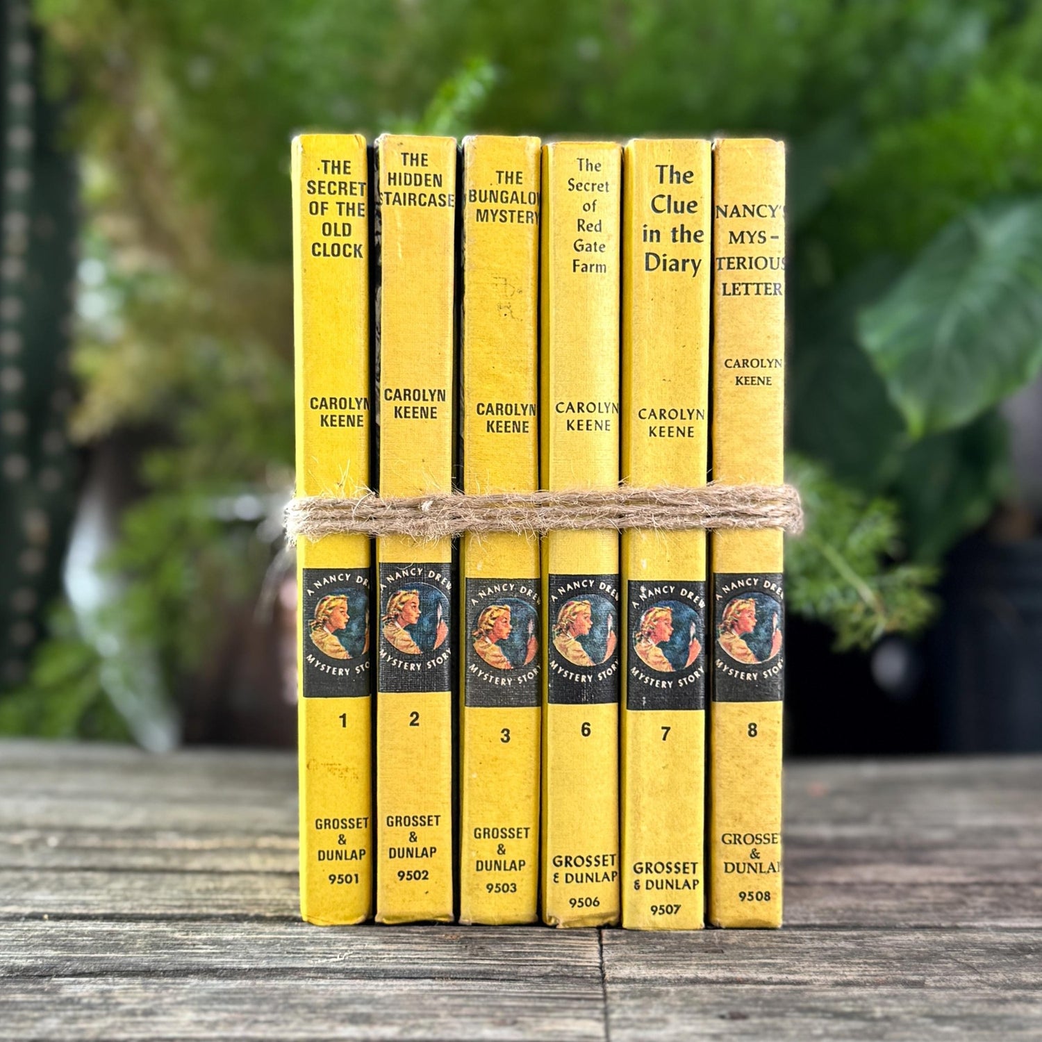 Vintage Yellow Nancy Drew Books, Classic Stories for Girl's Room Decor - Pretty Old Books