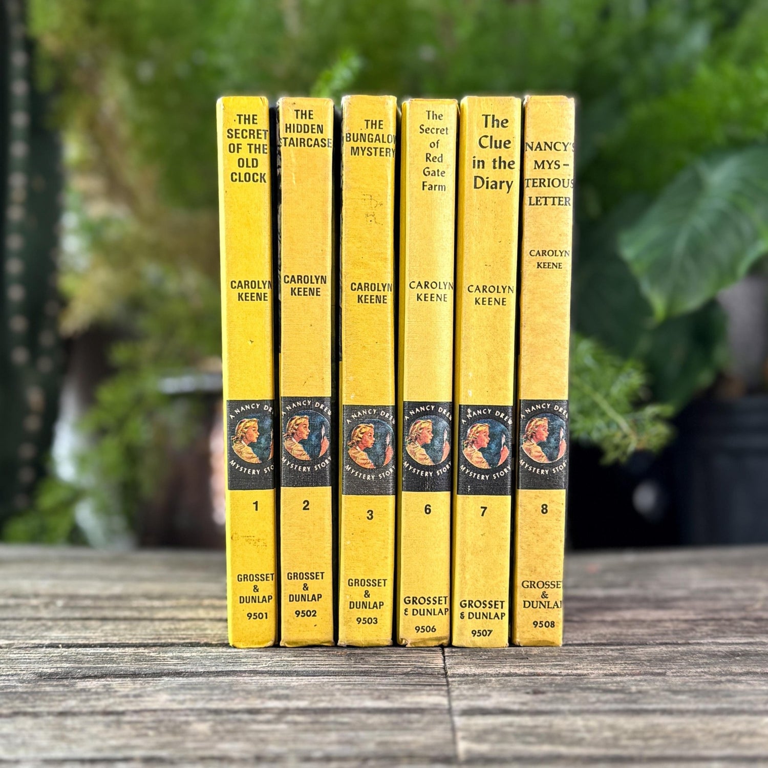 Vintage Yellow Nancy Drew Books, Classic Stories for Girl's Room Decor - Pretty Old Books