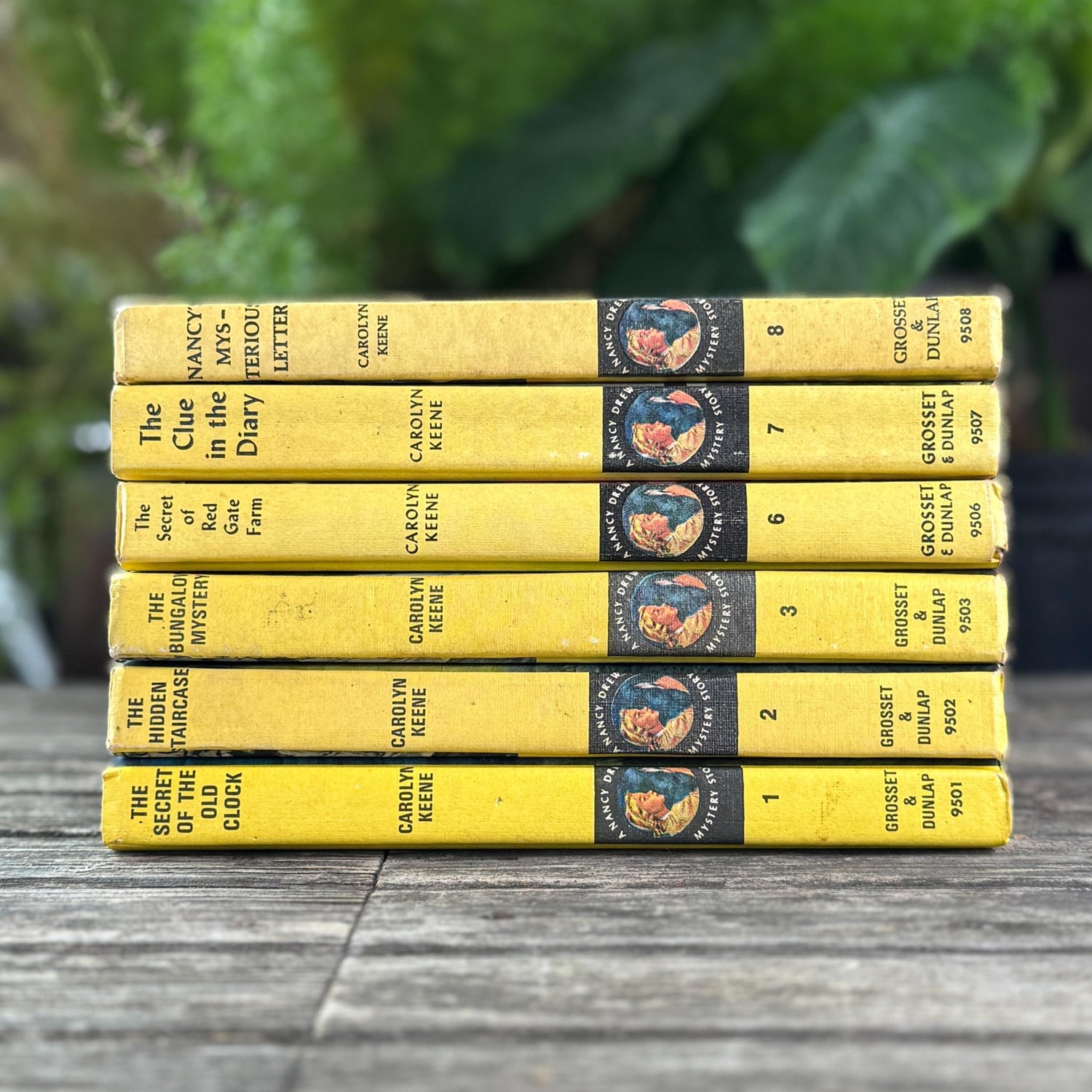 Vintage Yellow Nancy Drew Books, Classic Stories for Girl's Room Decor - Pretty Old Books