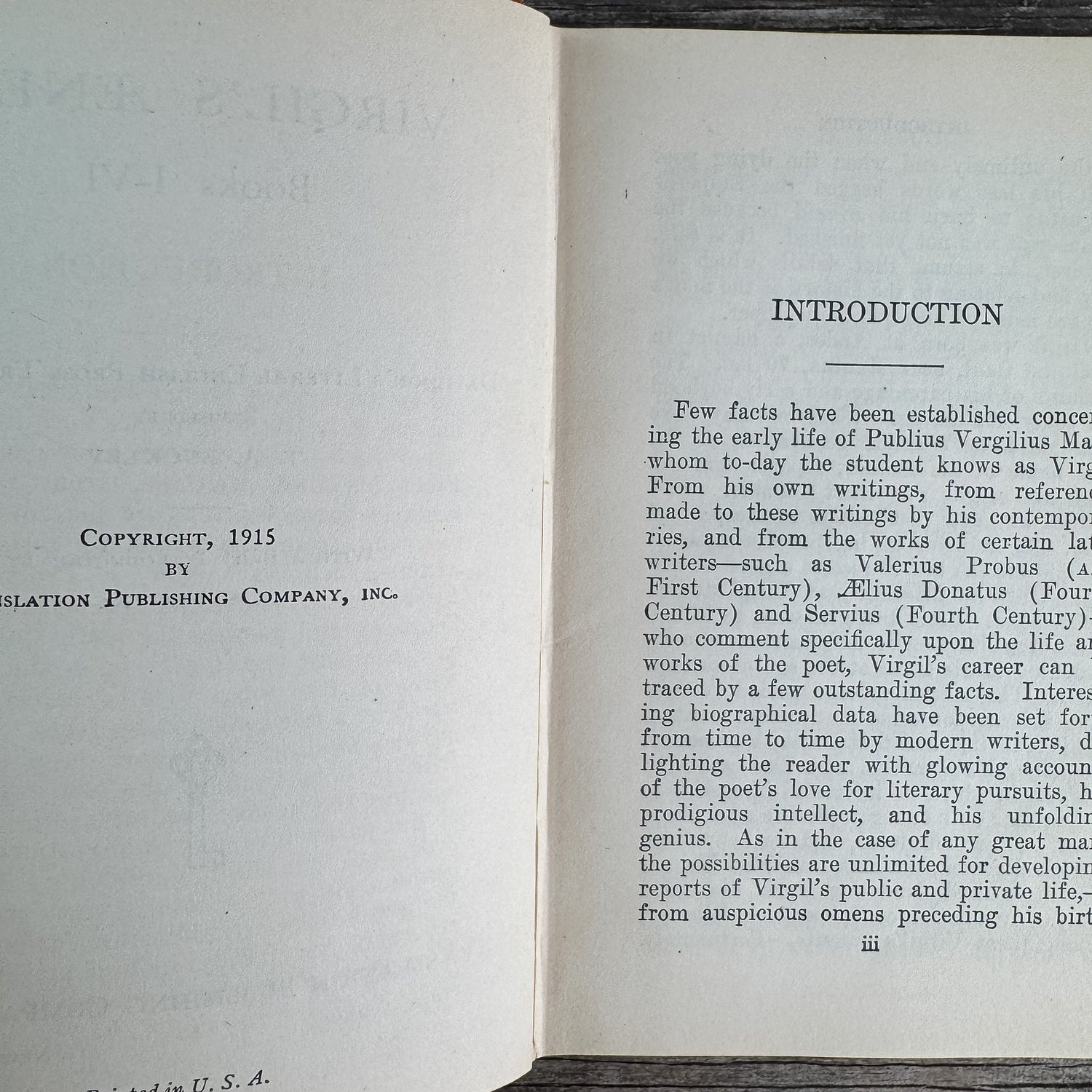 Virgil's Aeneid, Books 1-6, T.A. Buckley (trans.), 1915 - Pretty Old Books