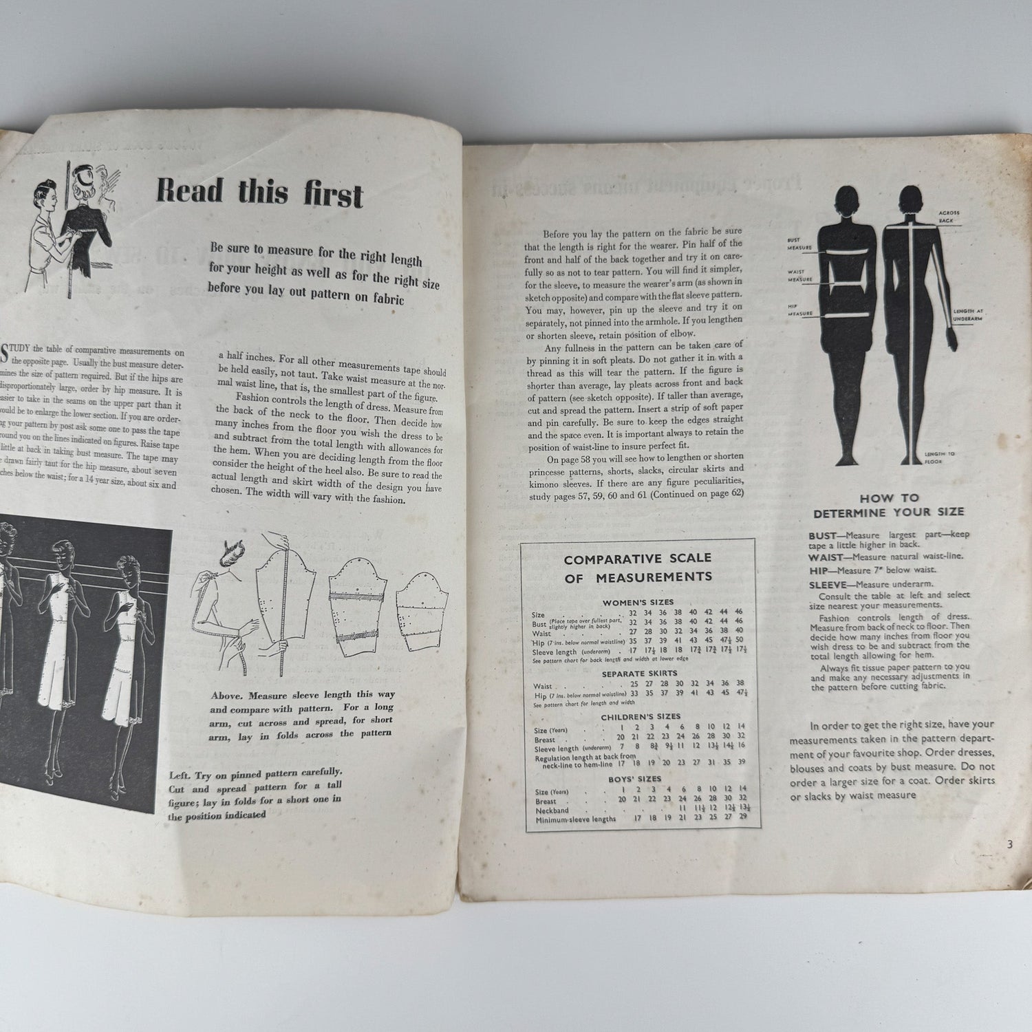Vogue's Book of Smart Dressmaking, Paperback 1943, War Time Edition (Copy) - Pretty Old Books