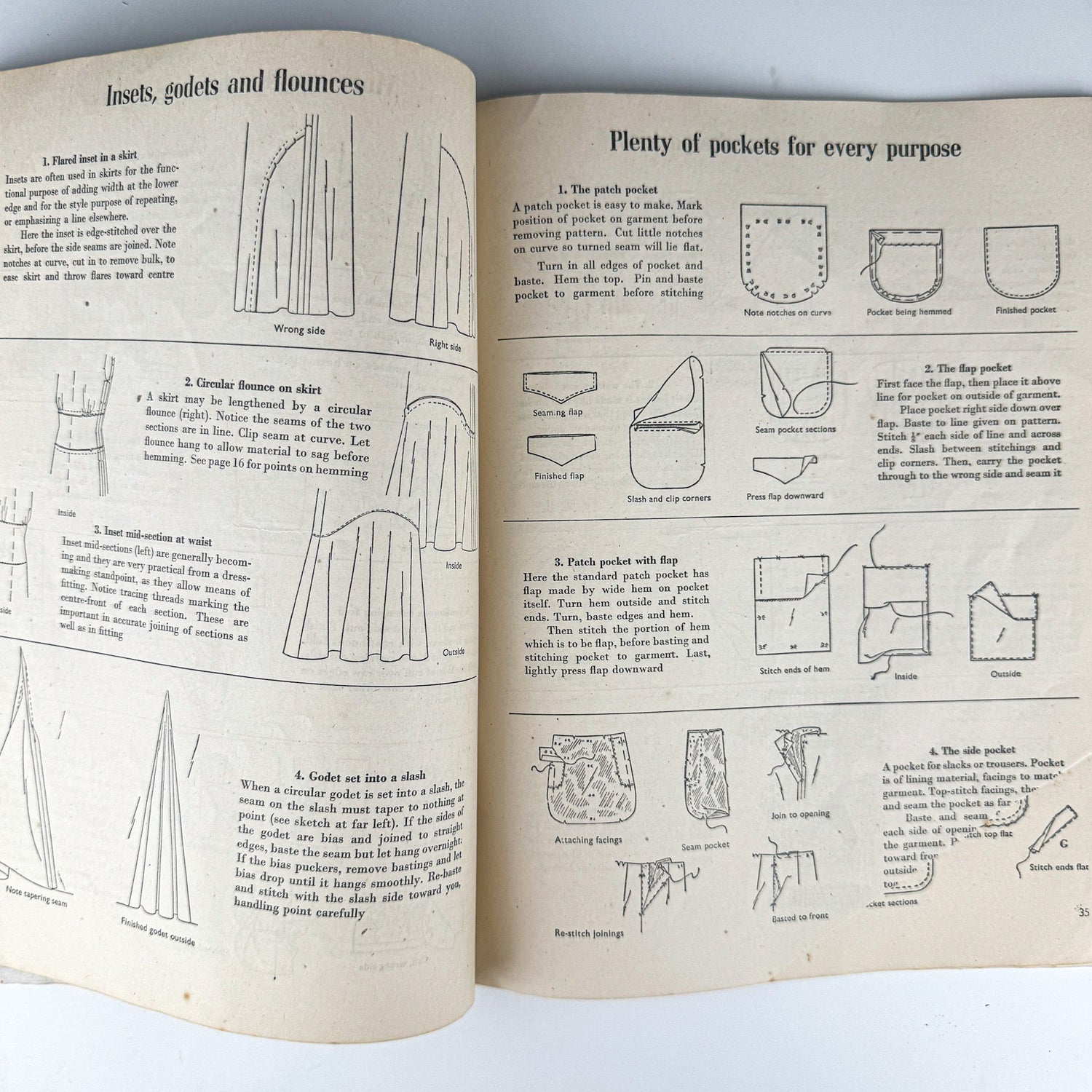 Vogue's Book of Smart Dressmaking, Paperback 1943, War Time Edition (Copy) - Pretty Old Books