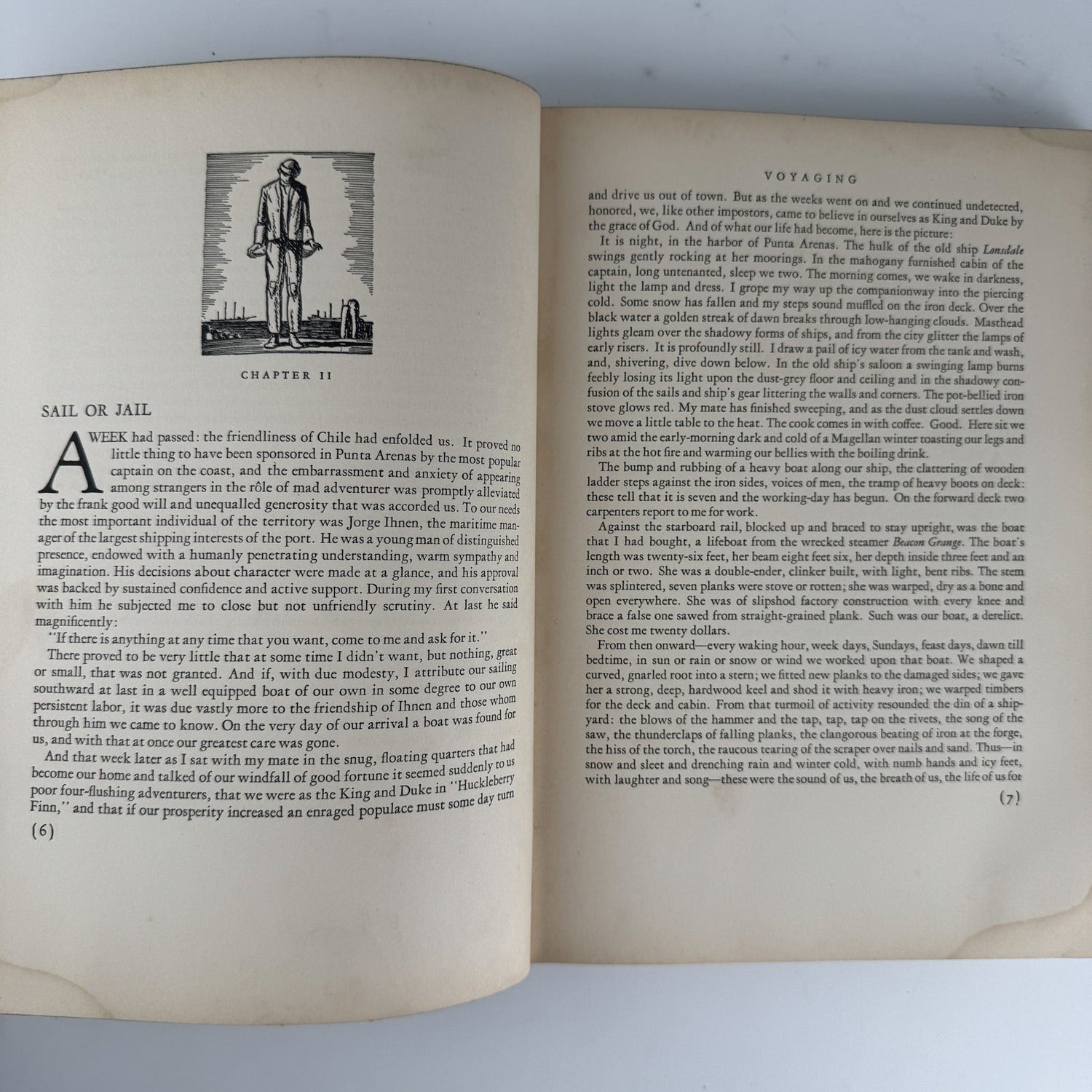Voyaging Southward From The Strait of Magellan, Rockwell Kent, 1924, 4th Printing - Pretty Old Books