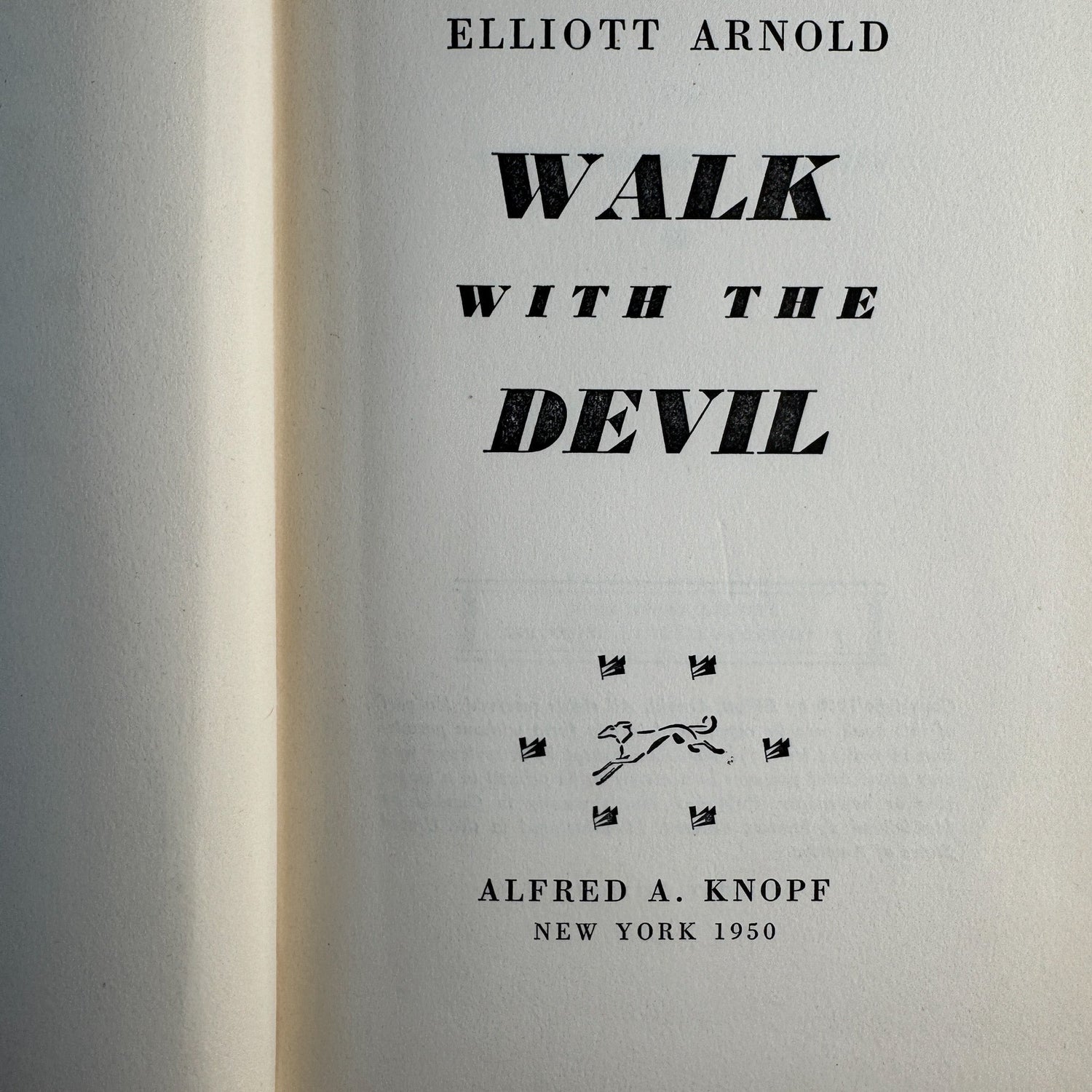 Walk With the Devil, Elliott Arnold, 1950 First Edition, Crime Thriller - Pretty Old Books