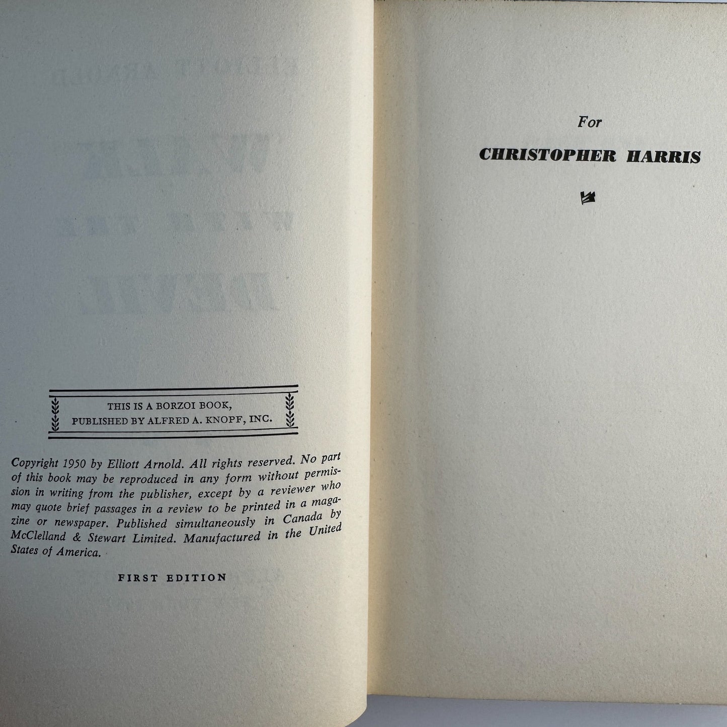 Walk With the Devil, Elliott Arnold, 1950 First Edition, Crime Thriller - Pretty Old Books