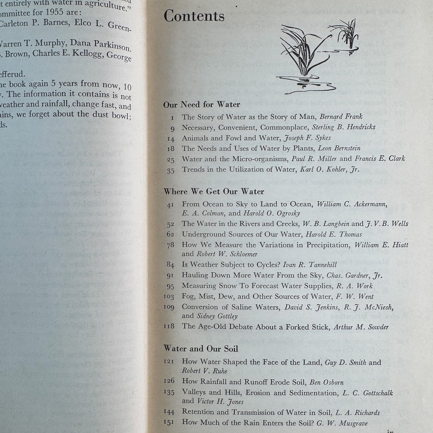 Water: The Yearbook of Agriculture, United States Department of Agriculture, 1955 - Pretty Old Books