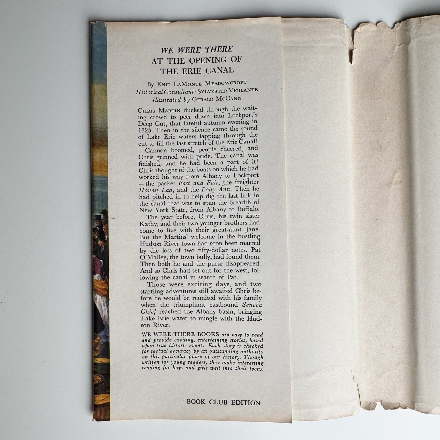 We Were There at the Opening of the Erie Canal by Enid Lamonte Meadowcroft (1958) - Pretty Old Books