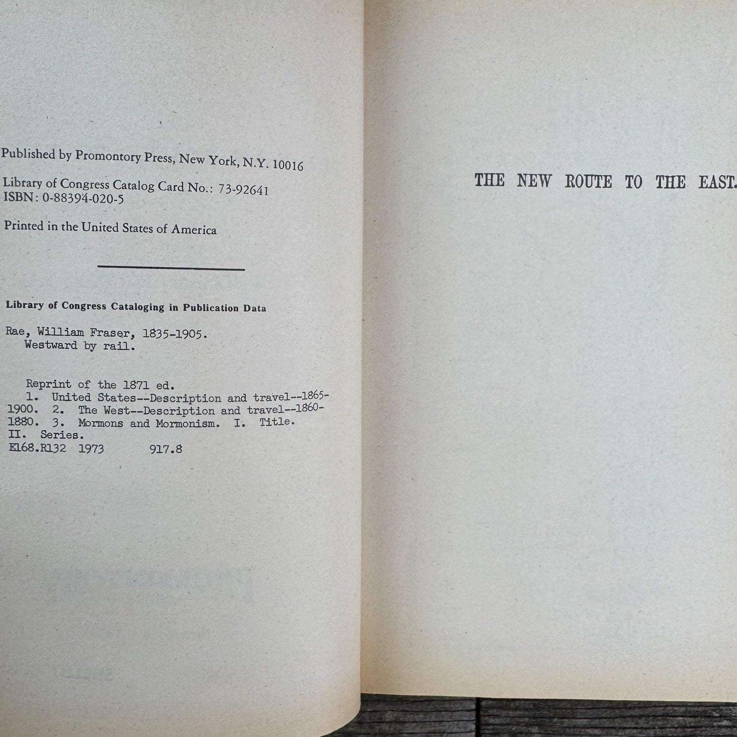 Westward By Rail, 1870s Railroad Journal, 1974 Edition Hardcover - Pretty Old Books