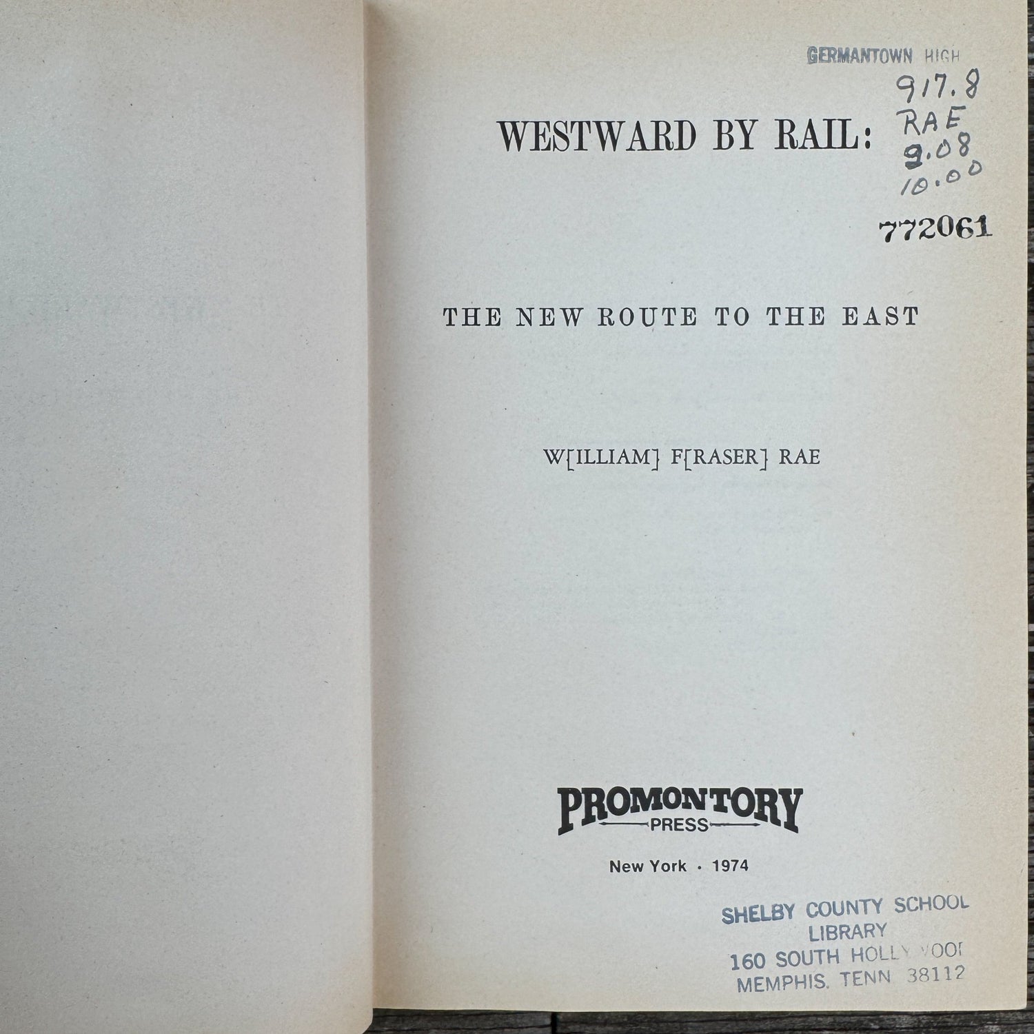Westward By Rail, 1870s Railroad Journal, 1974 Edition Hardcover - Pretty Old Books