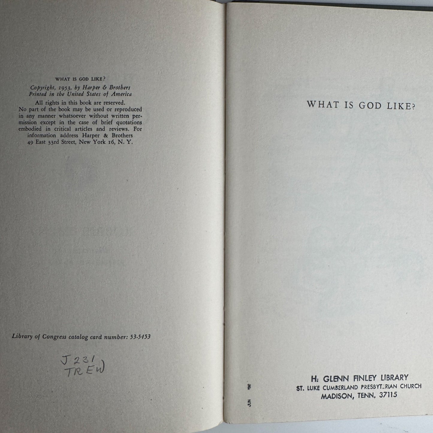 What Is God Like?, Robbie Trent, 1953, Illustrated Hardcover - Pretty Old Books