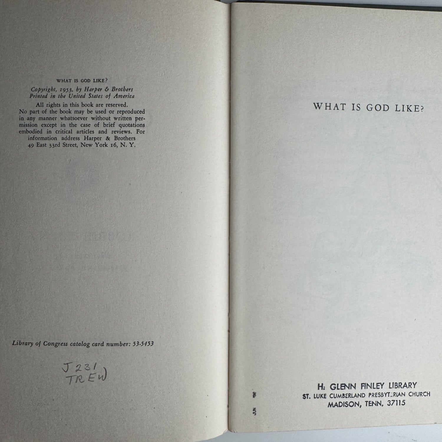 What Is God Like?, Robbie Trent, 1953, Illustrated Hardcover - Pretty Old Books