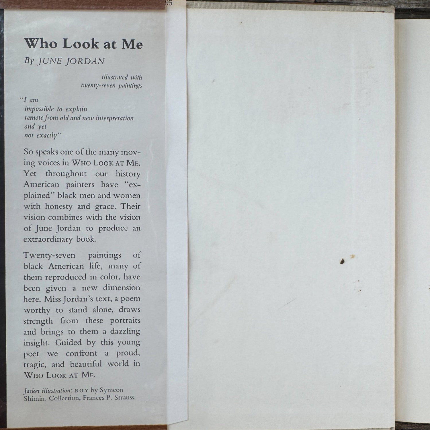 Who Look at Me – June Jordan – 1969 - Pretty Old Books