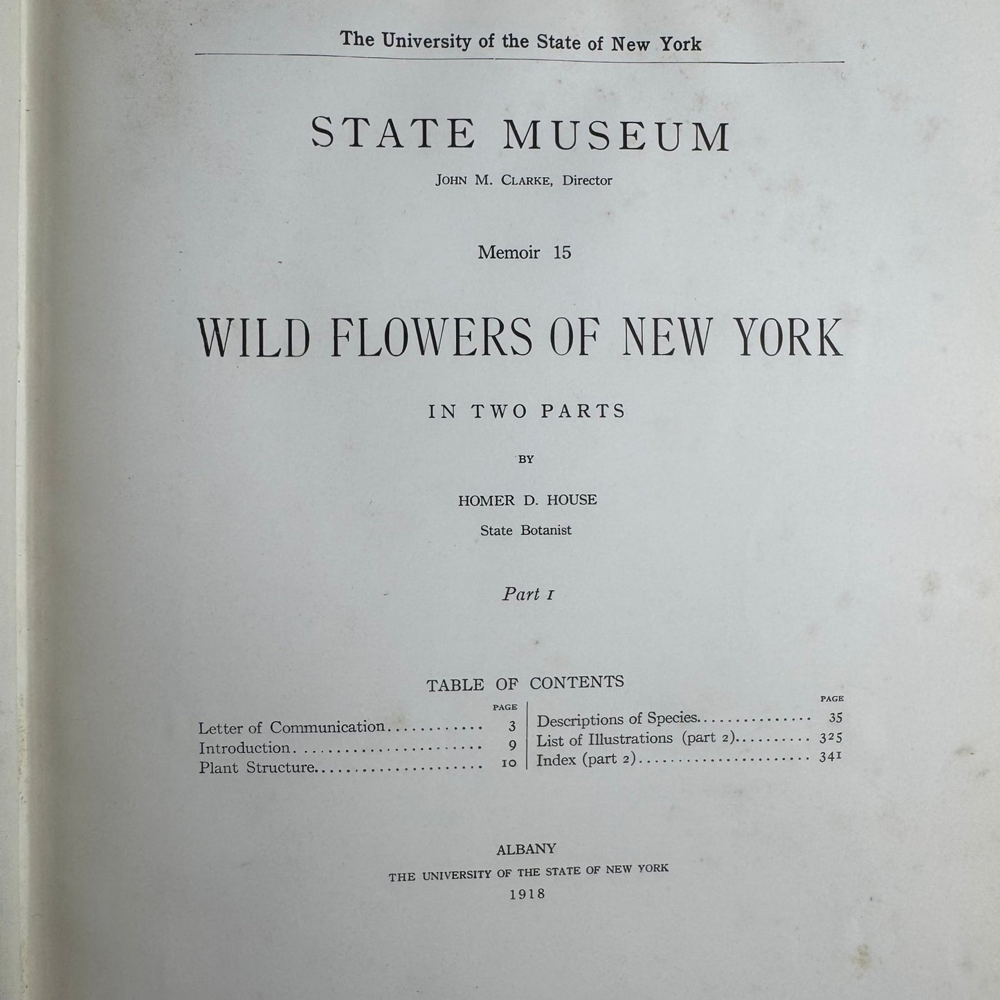 Wild Flowers of New York, 1919, Two Volume Set, NY State Museum Memoir 15 - Pretty Old Books