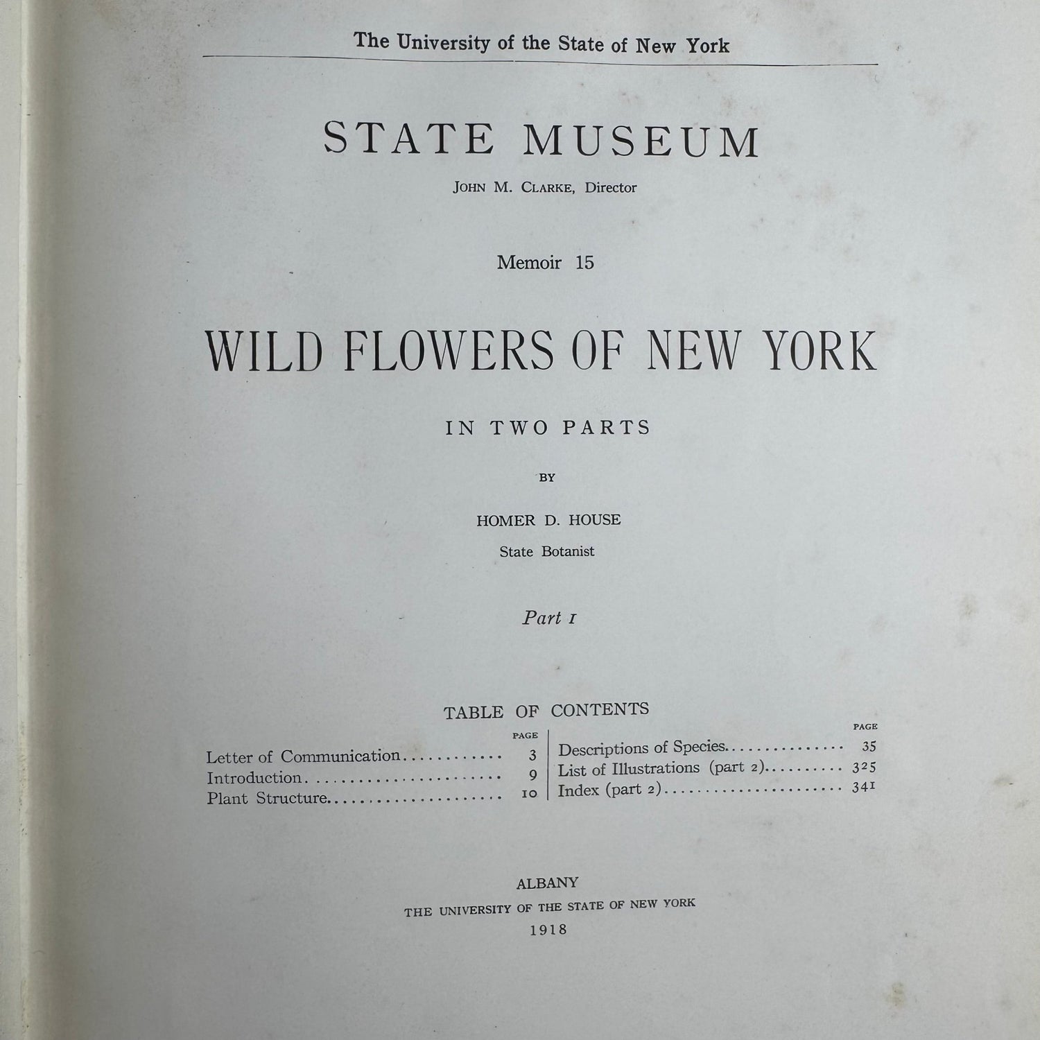 Wild Flowers of New York, 1919, Two Volume Set, NY State Museum Memoir 15 - Pretty Old Books