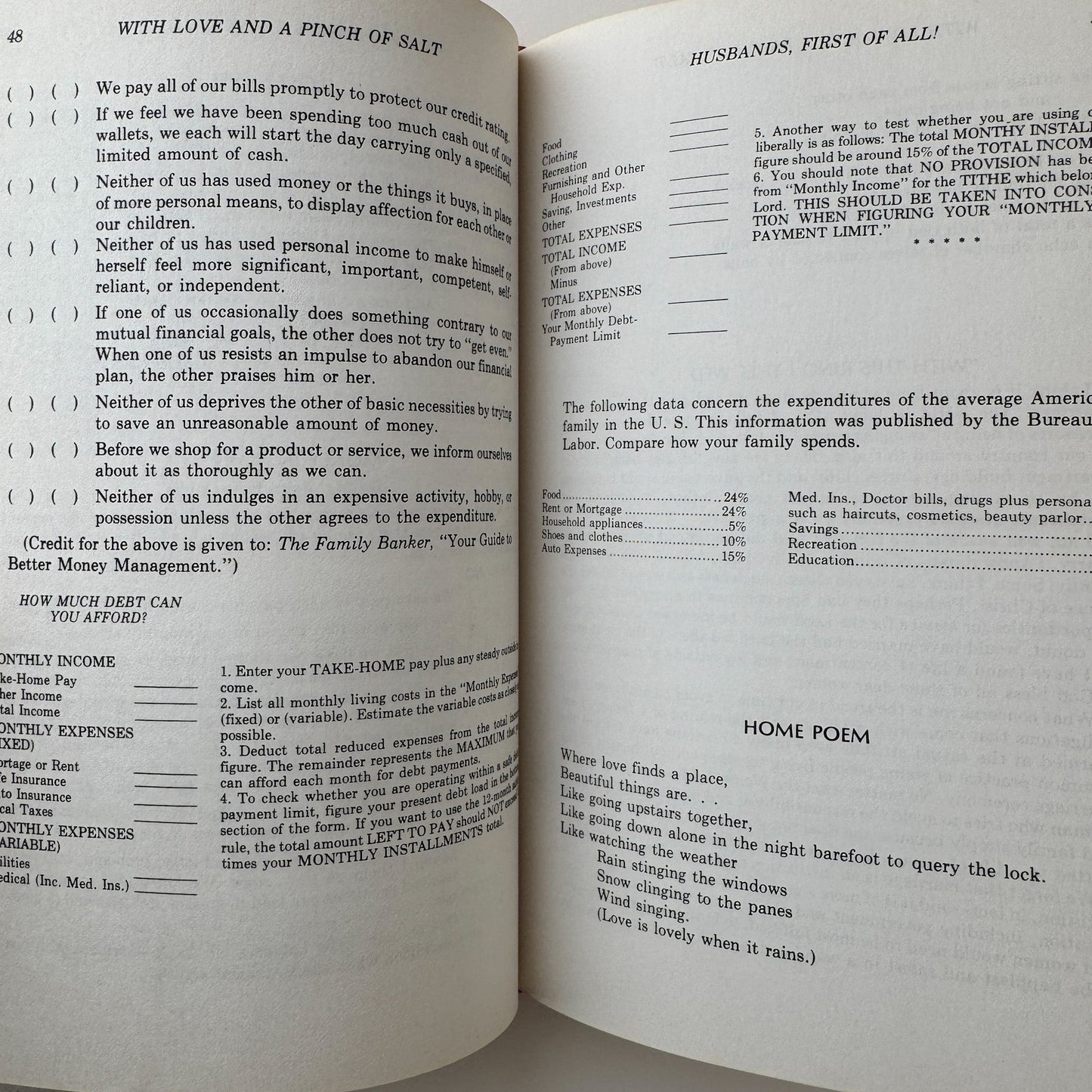 With Love...and a Pinch of Salt, Homemaker Guide, 1977 - Pretty Old Books