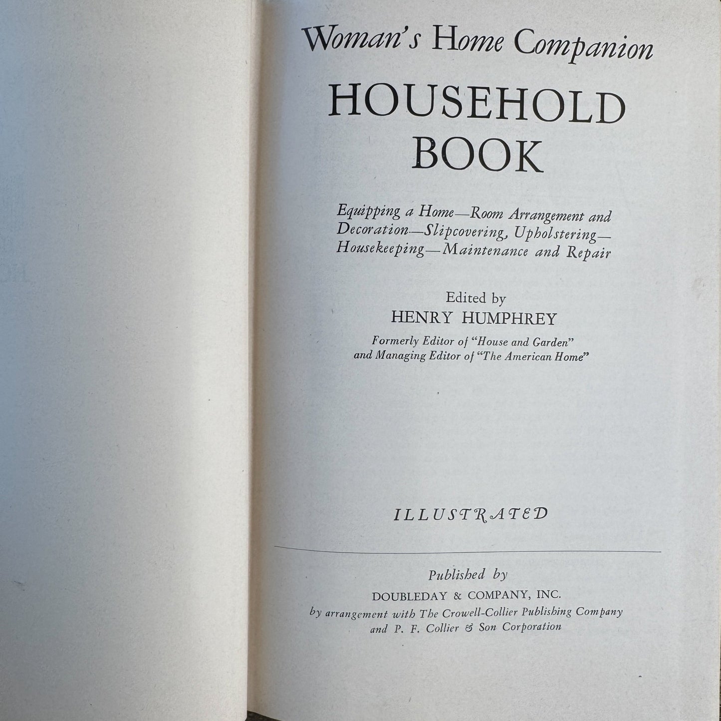 Woman's Home Companion Household Book, Henry Humphrey, 1948 - Pretty Old Books