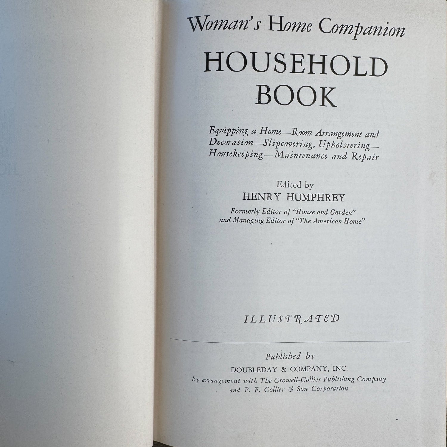 Woman's Home Companion Household Book, Henry Humphrey, 1948 - Pretty Old Books