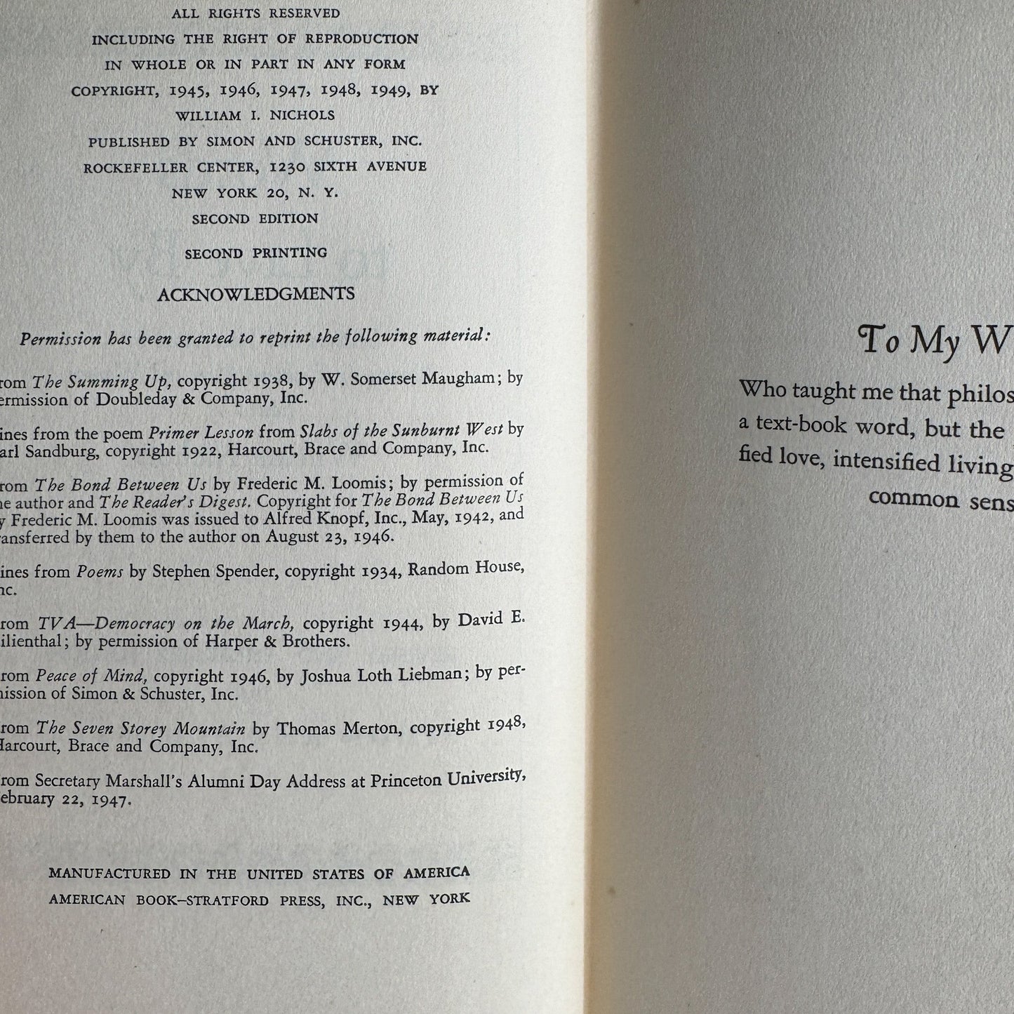 Words to Live By, 1949 Self Help Inspirational Hardcover - Pretty Old Books