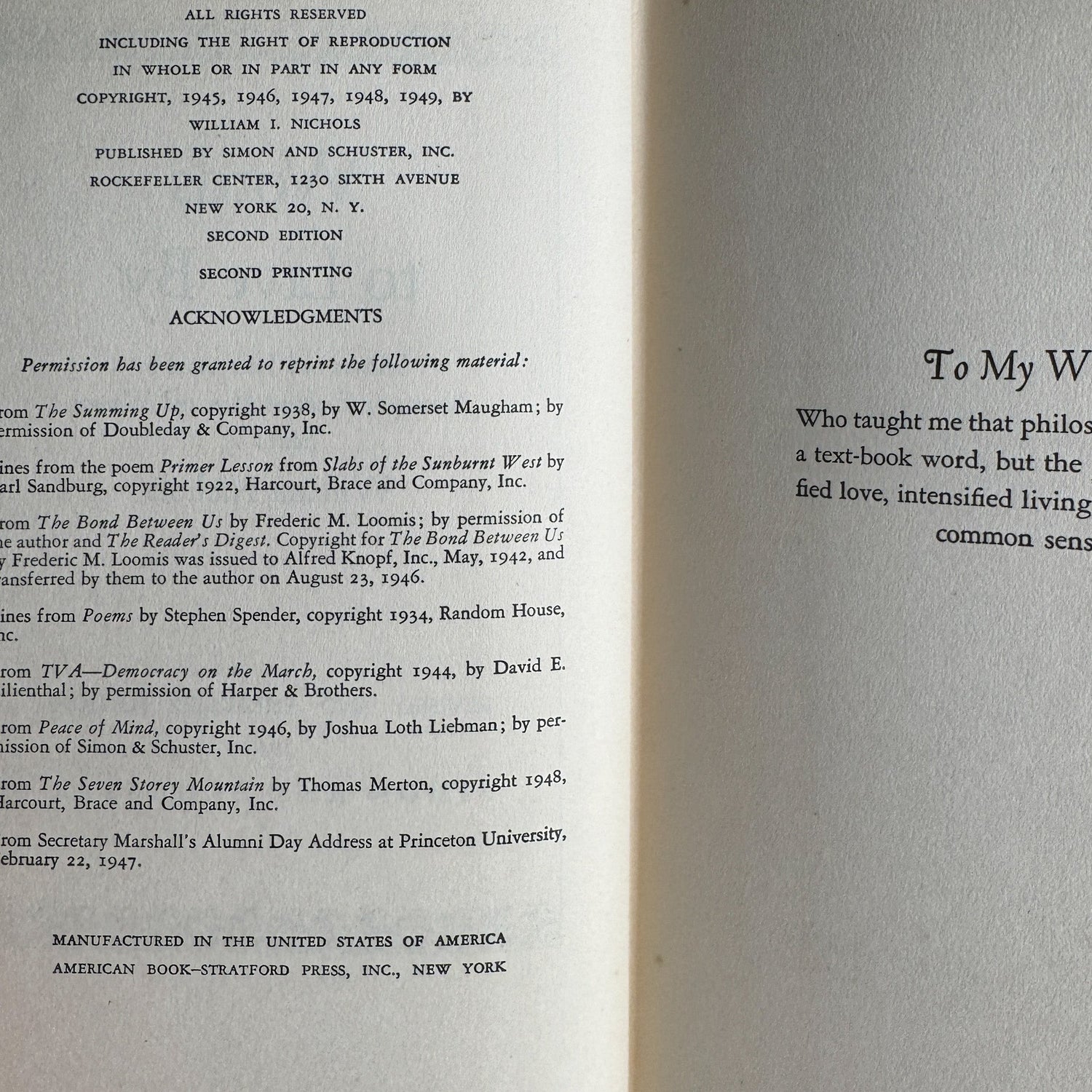 Words to Live By, 1949 Self Help Inspirational Hardcover - Pretty Old Books