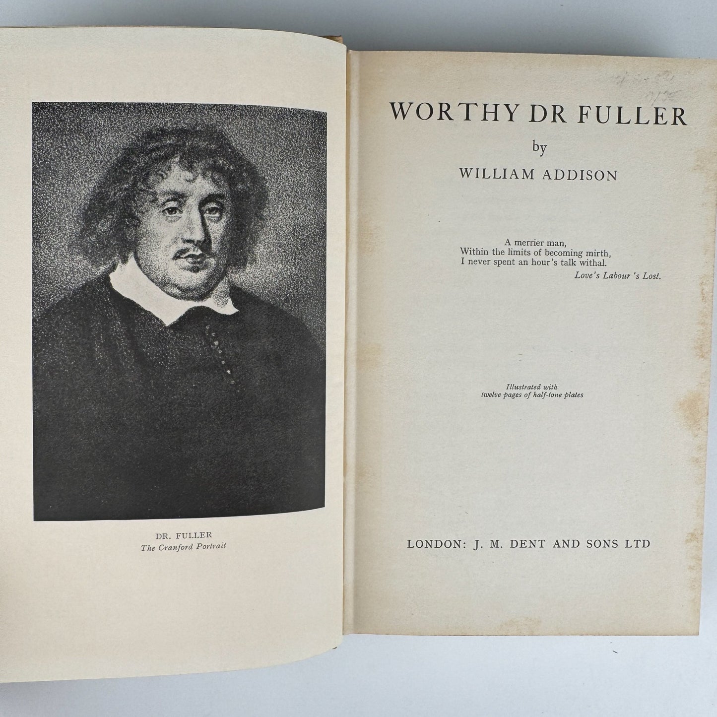 Worthy Dr. Fuller, William Addison, 1951, Biography, Victorian England - Pretty Old Books