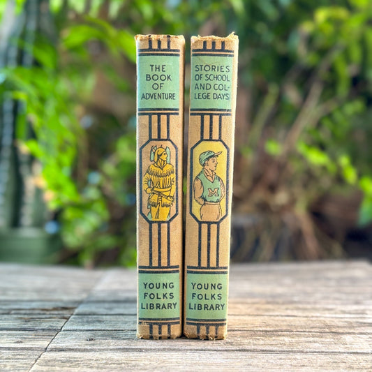 Young Folks Library, Two Volumes, Thomas Bailey Aldrich, 1952 - Pretty Old Books