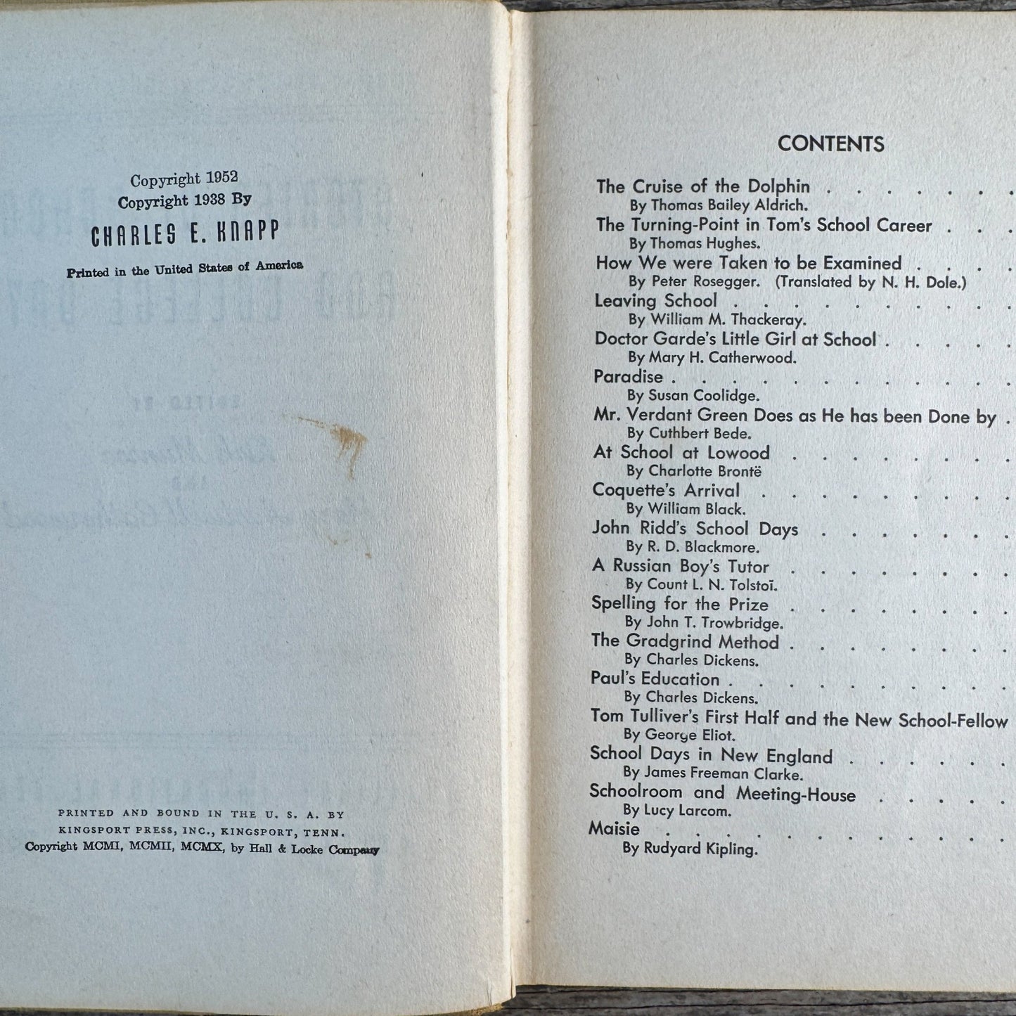 Young Folks Library, Two Volumes, Thomas Bailey Aldrich, 1952 - Pretty Old Books