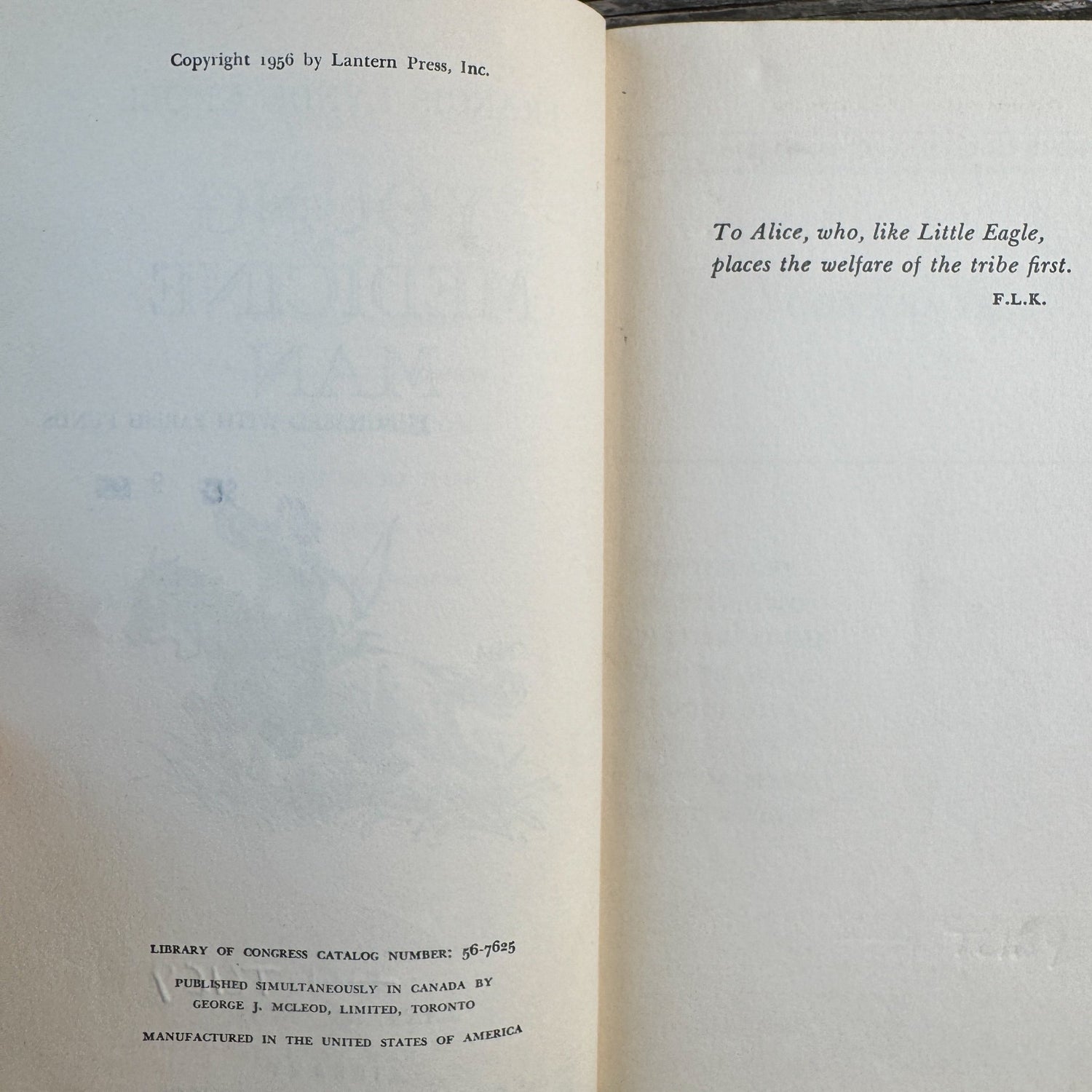 Young Medicine Man, Frances Lynde Kroll, 1956 - Pretty Old Books