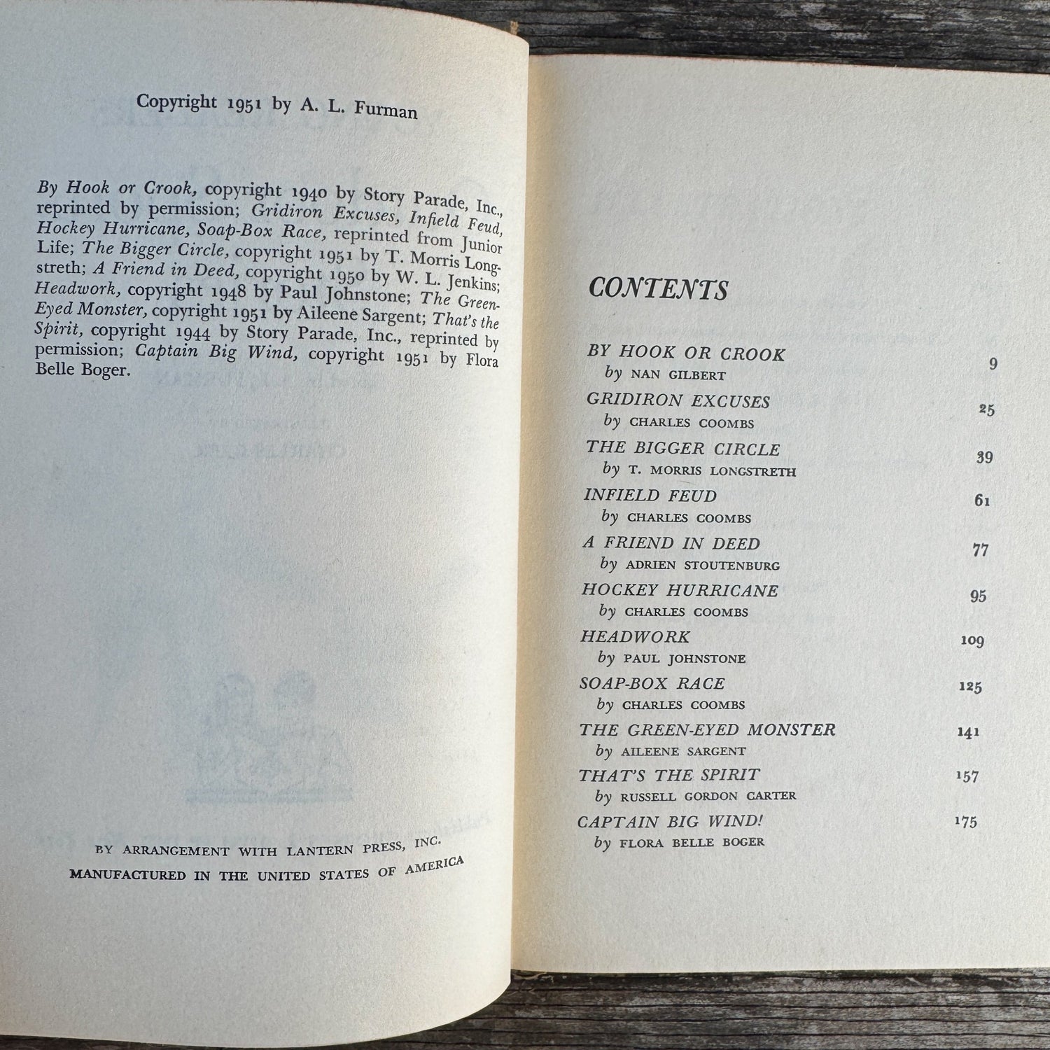 Young Readers Outdoor Sports Stories, 1951 - Pretty Old Books