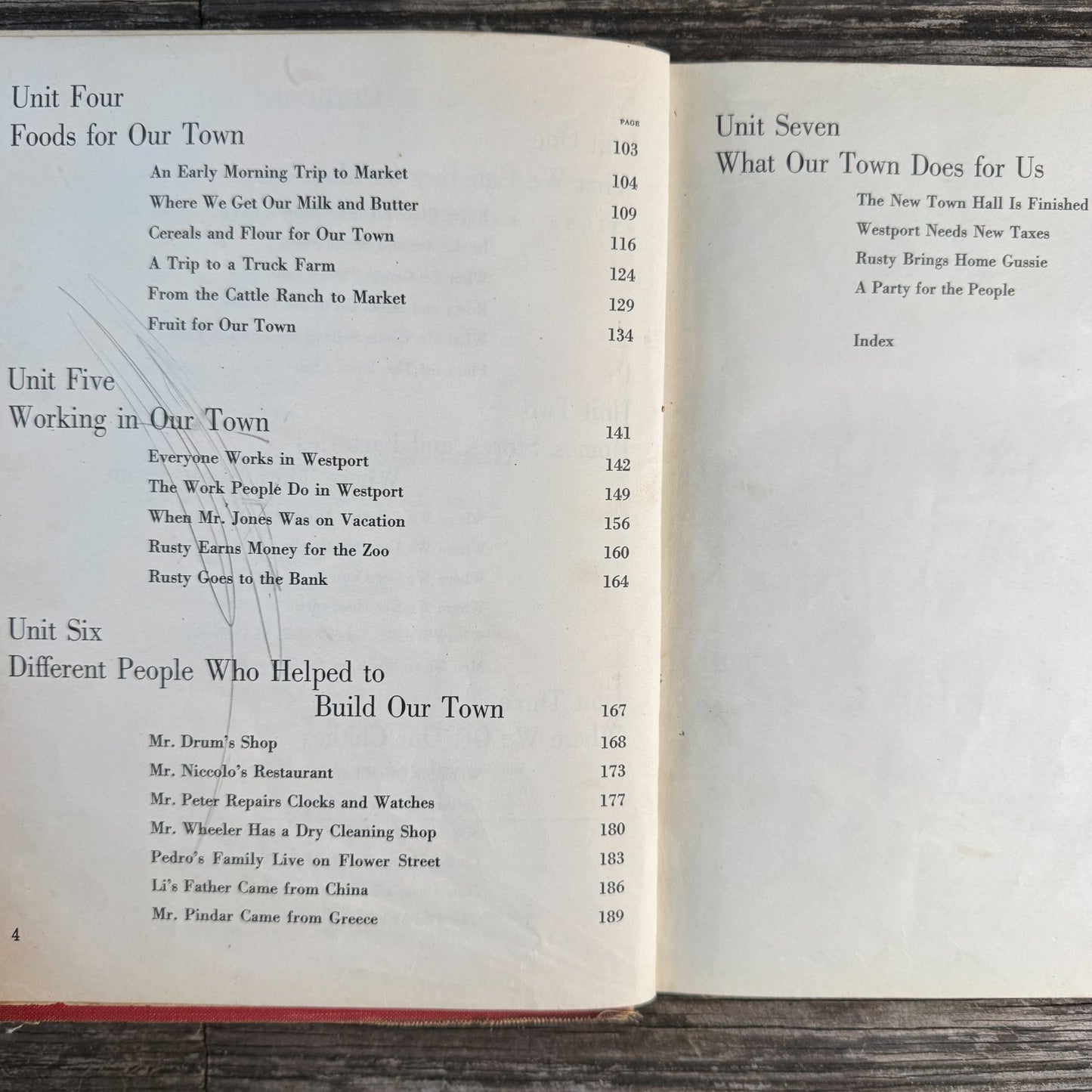 Your Town and Mine, Ginn and Company, 1949 Mid Century School Book - Pretty Old Books