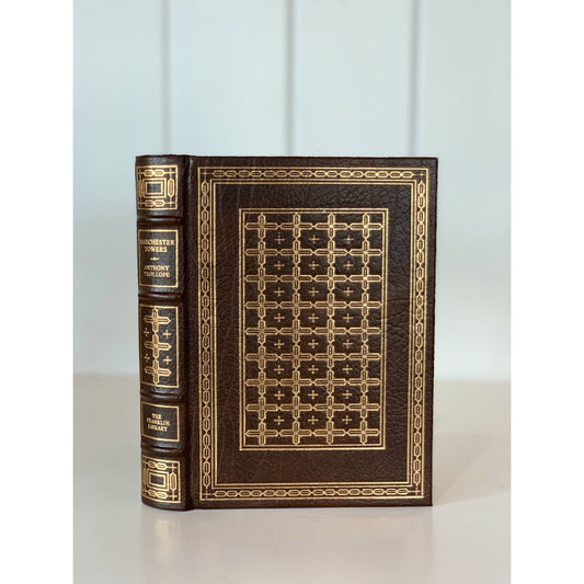 Barchester Towers, Anthony Trollope, Franklin Library, Ornate Leather Book, Limited Edition 1983 - Pretty Old Books
