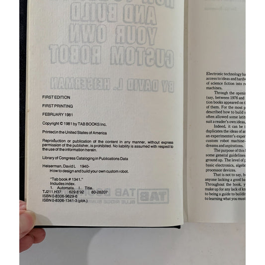 How To Design and Build Your Own Custom Robot, Vintage 1981 Hardcover - Pretty Old Books
