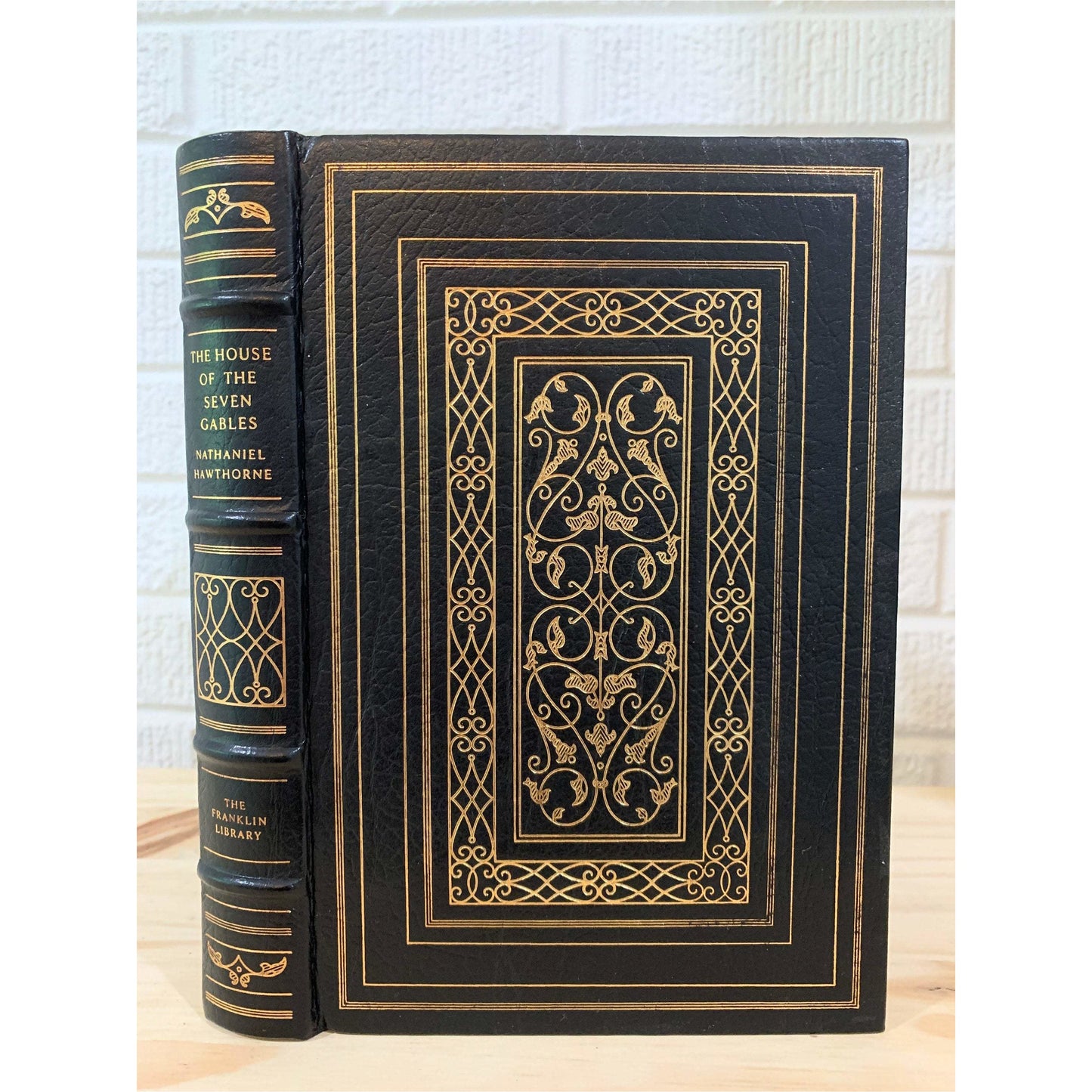 The House of the Seven Gables, Nathaniel Hawthorne, Franklin Library, Ornate Leather Book