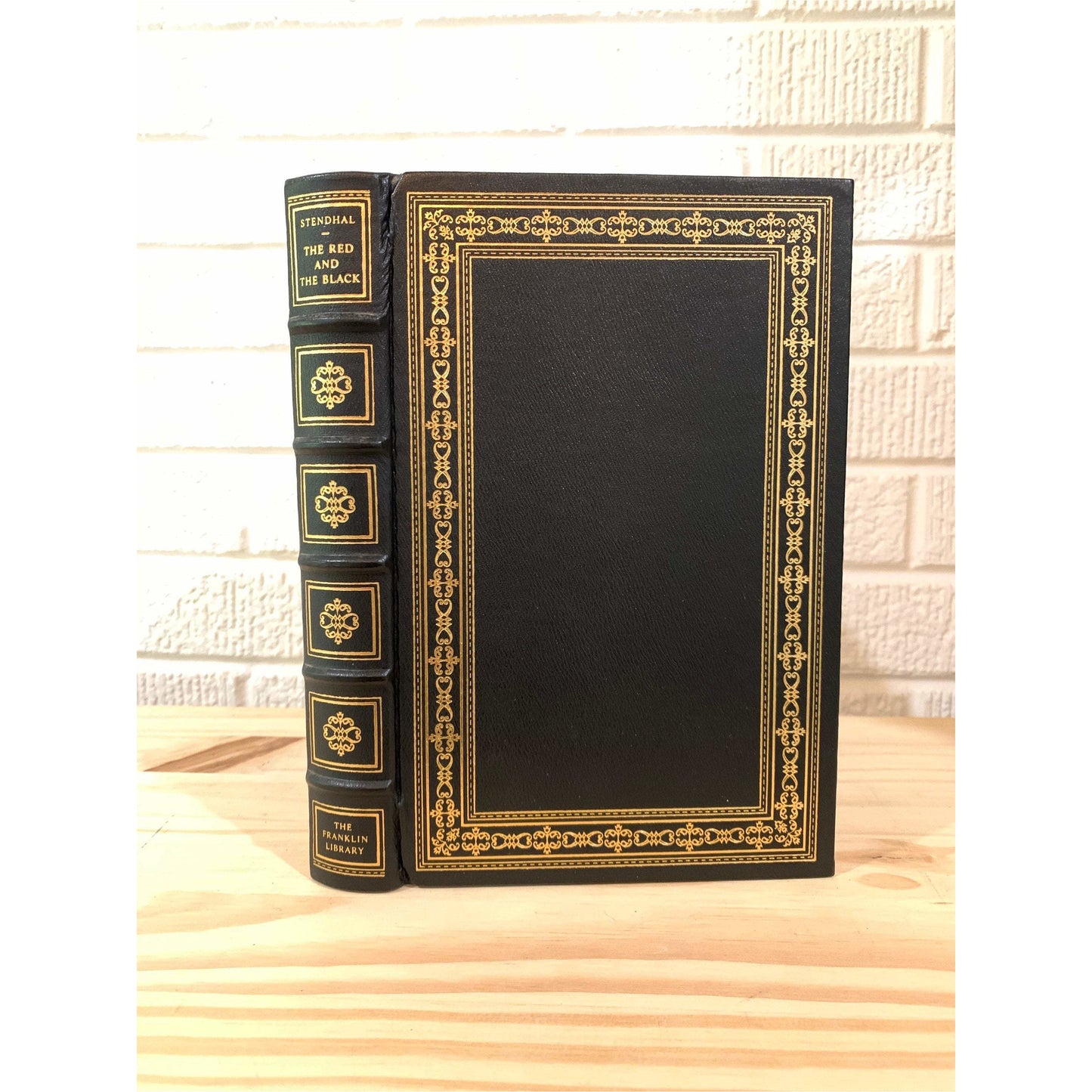 The Red and the Black, Stendhal, Franklin Library, Ornate Leather Book