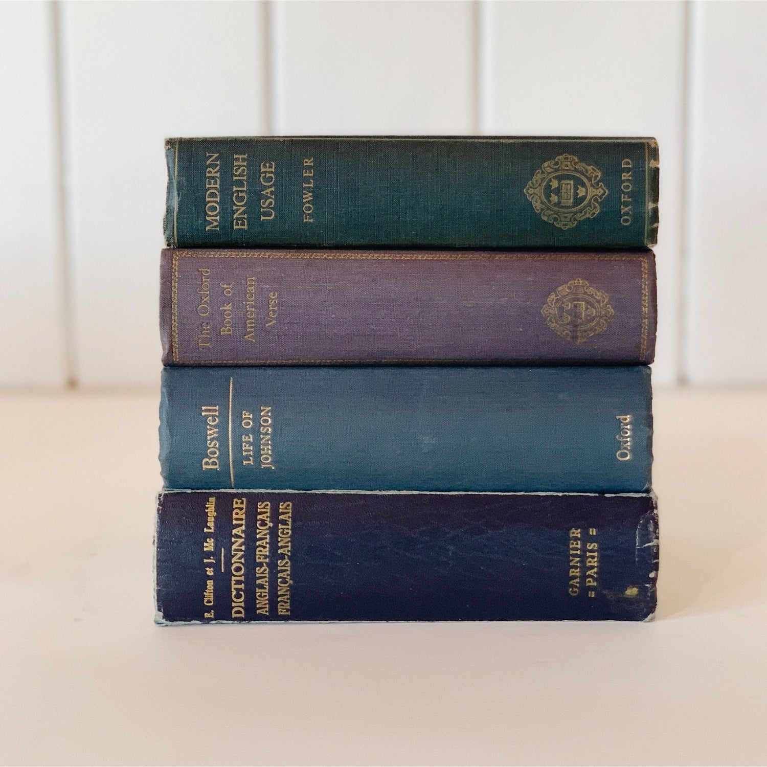 Decorative Vintage Blue Books, Old Books For Decor